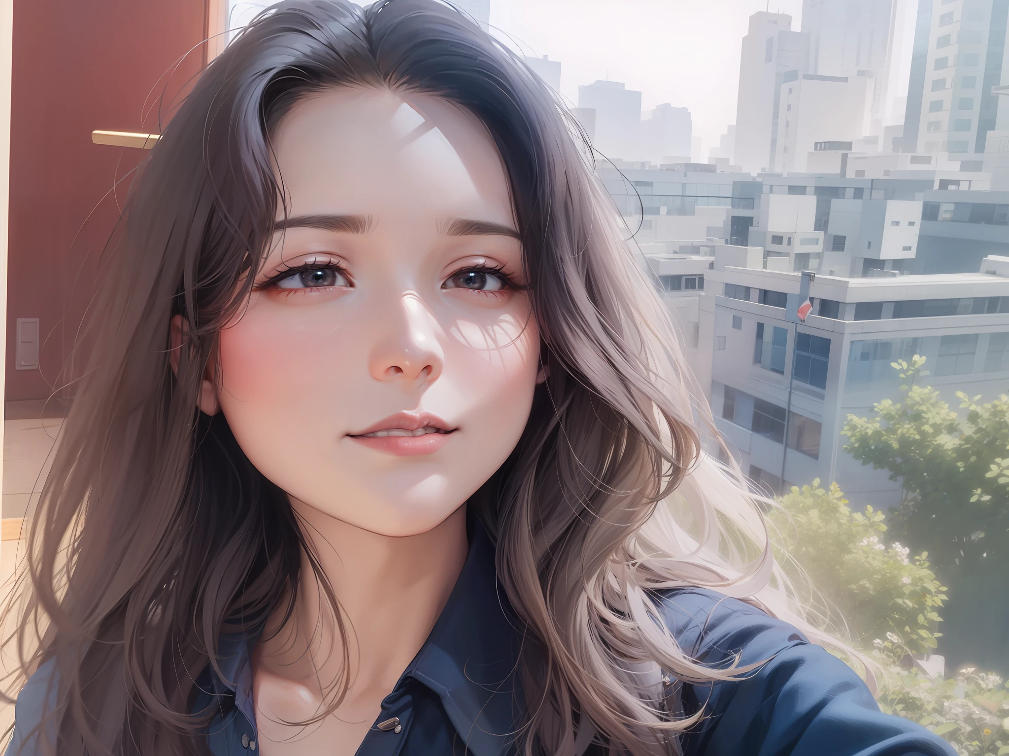 adolable，photorealestic，with a round face