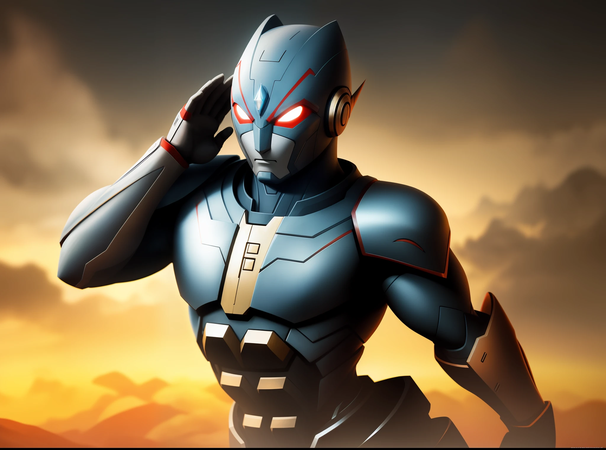 Gaia Ultraman,Bio-textured,photorealestic