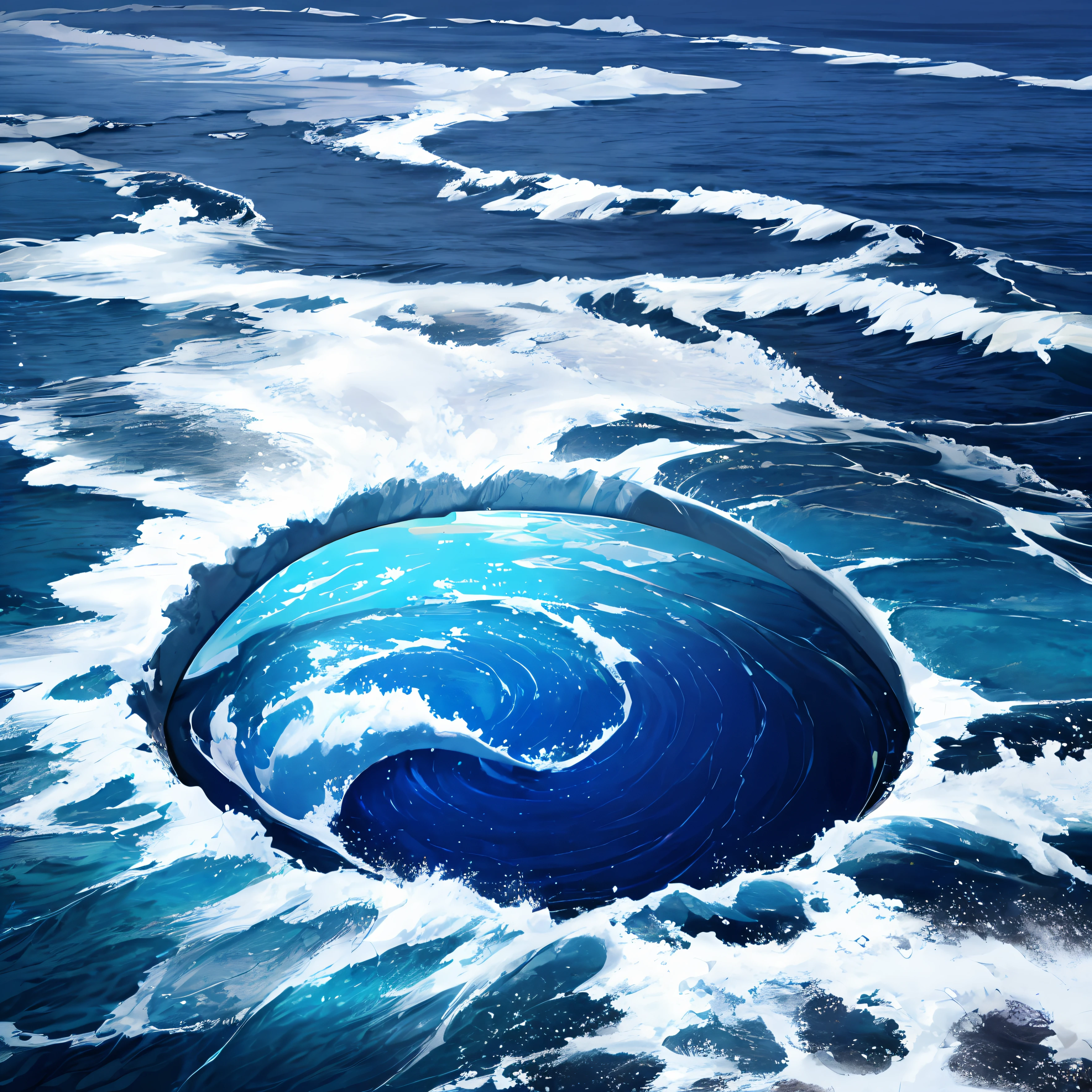 a hole in the middle of the ocean, water coming in --auto
