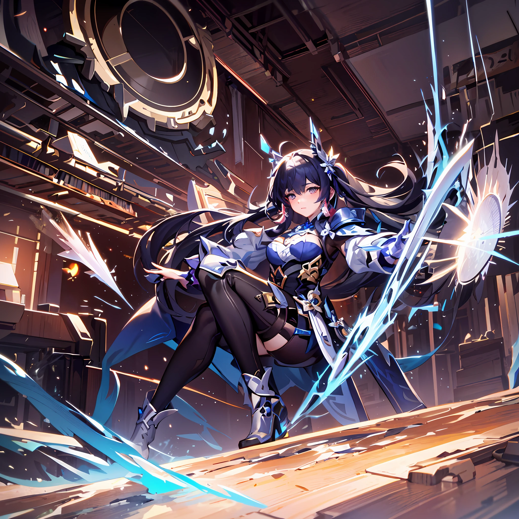 Anime - stylistic image of female characters in a futuristic environment, Kushatt Krenz Key Art Women, Mechanized Valkyrie girl, Ayaka Genshin impact, Ashe, Epic light novel art cover, ayaka game genshin impact, Keqing from Genshin Impact, Official Splash Art, 2. 5 D CGI anime fantasy artwork, From Arknights, Armor Girl