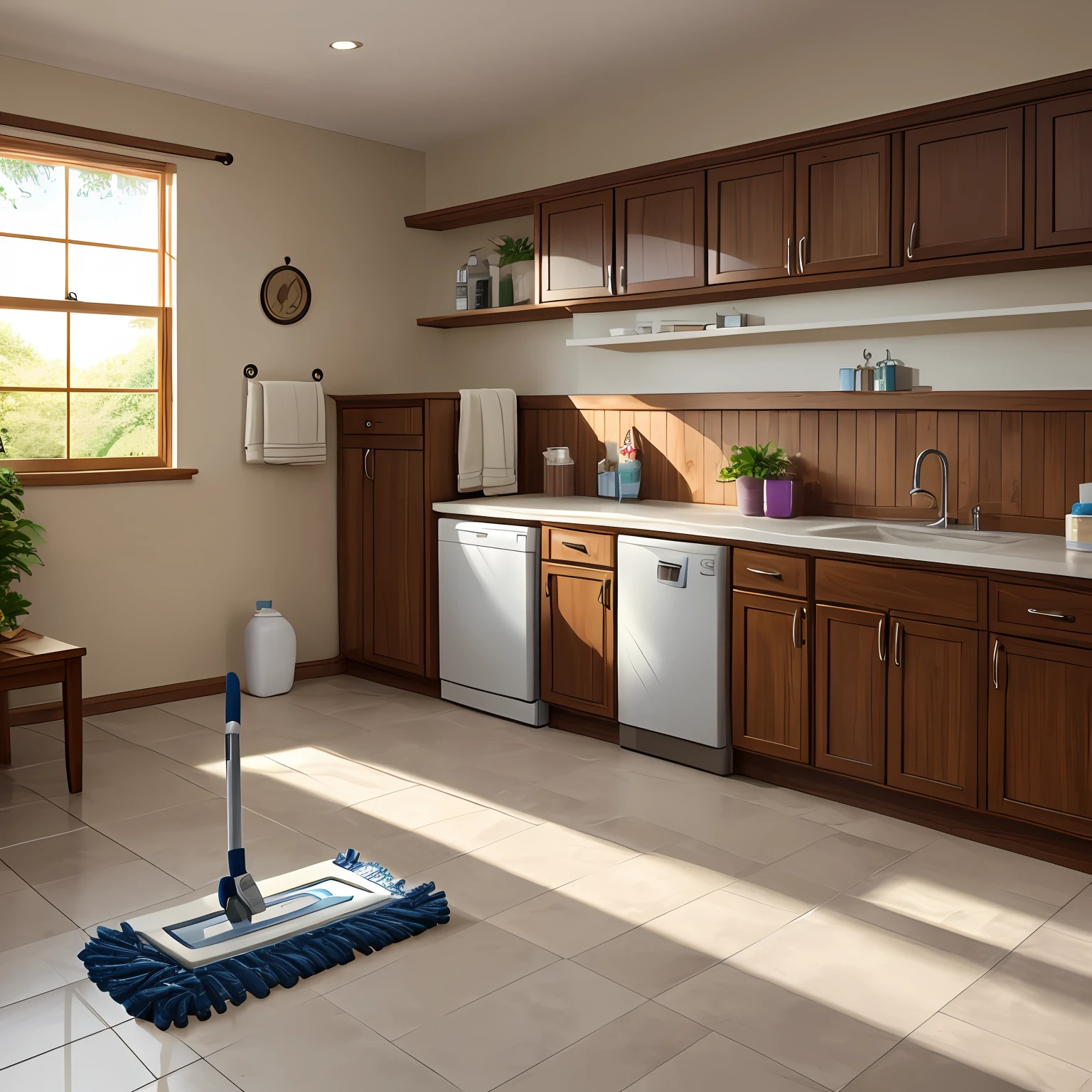No hand washing，Extremely large，Mop，in living room --auto