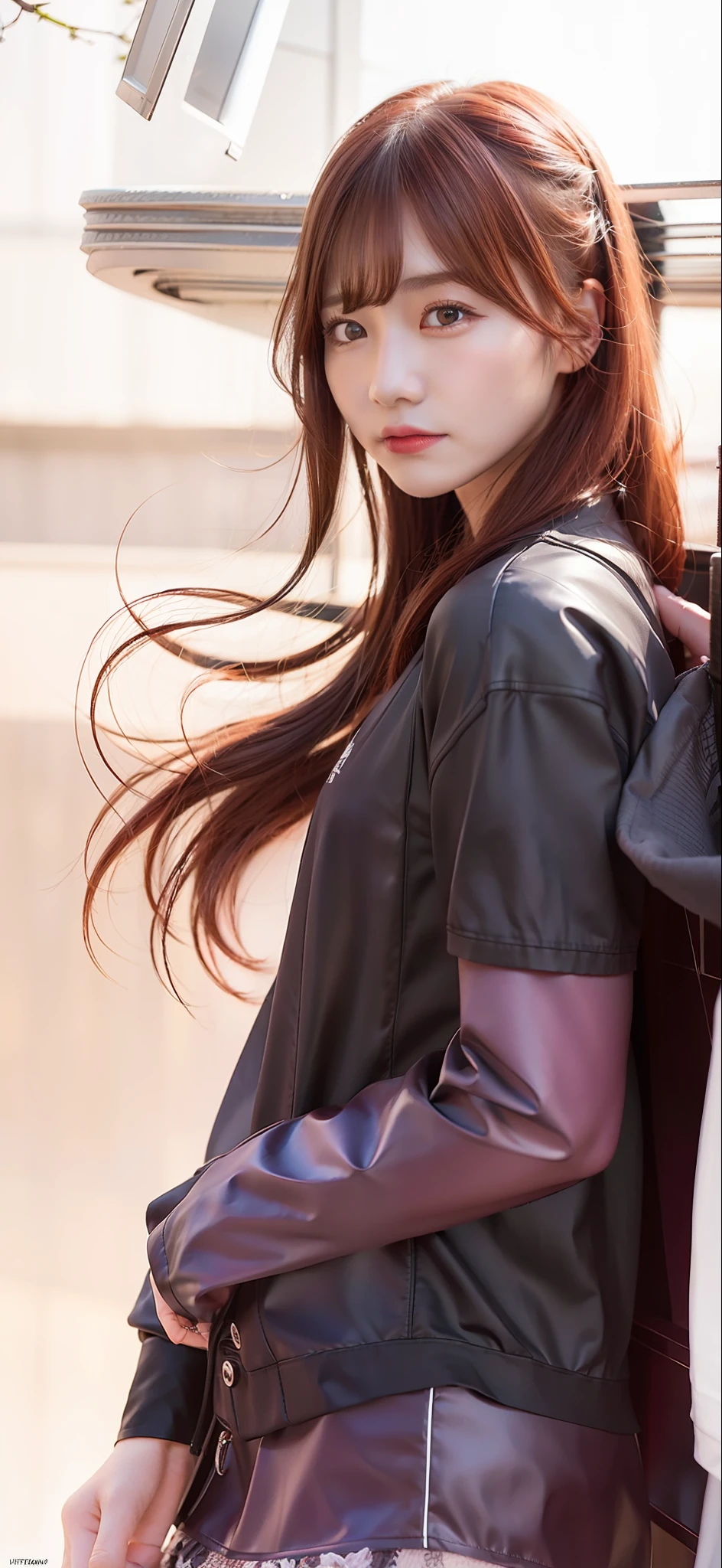 1girl, red hair, realistic, ultra detail, photography,