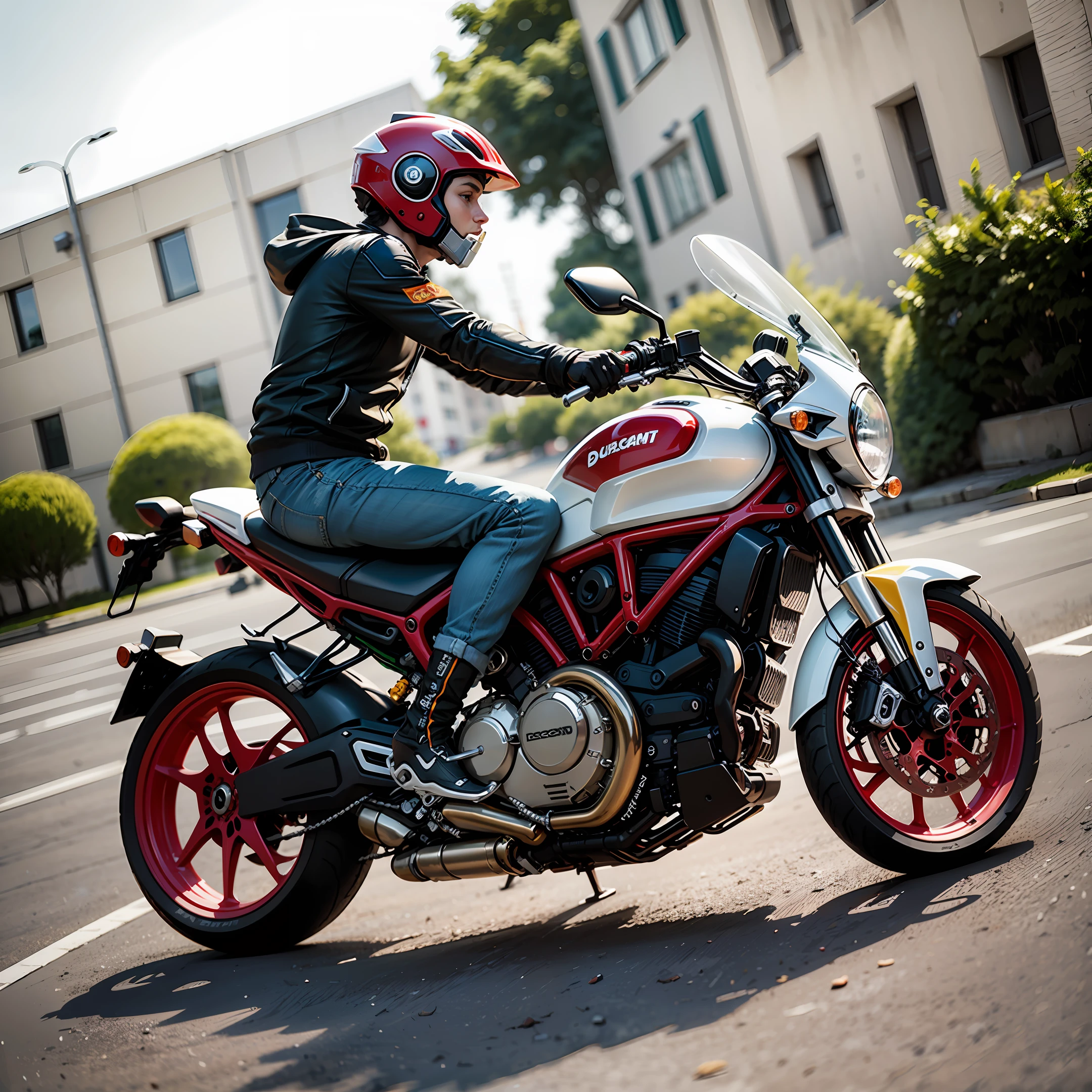 Ducati self-tour 800，dynamic blur，Libido boy，Retro
