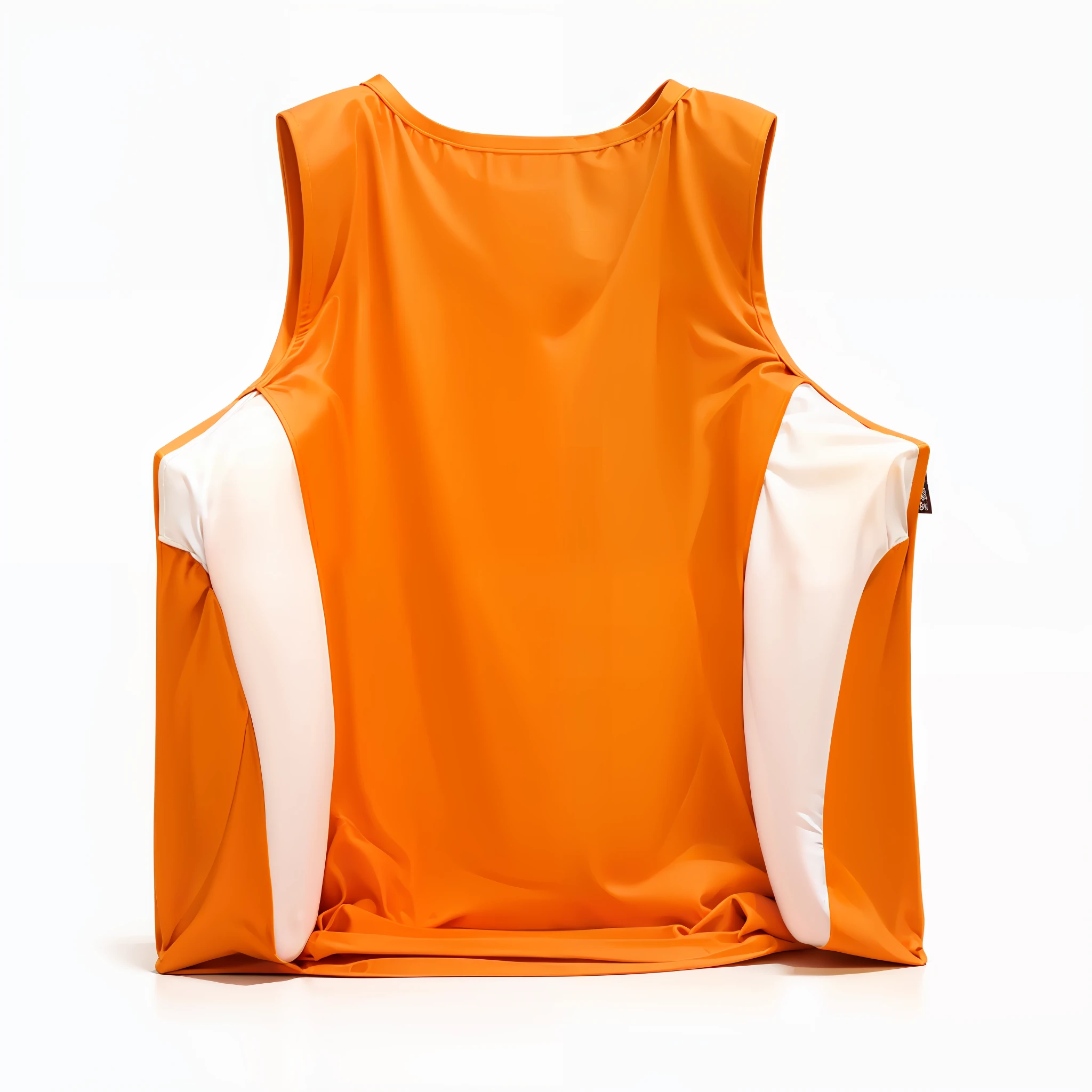 Sem muitas dobras , e nem curvas , um pouco esticado , 2% elastano e 98% polyester