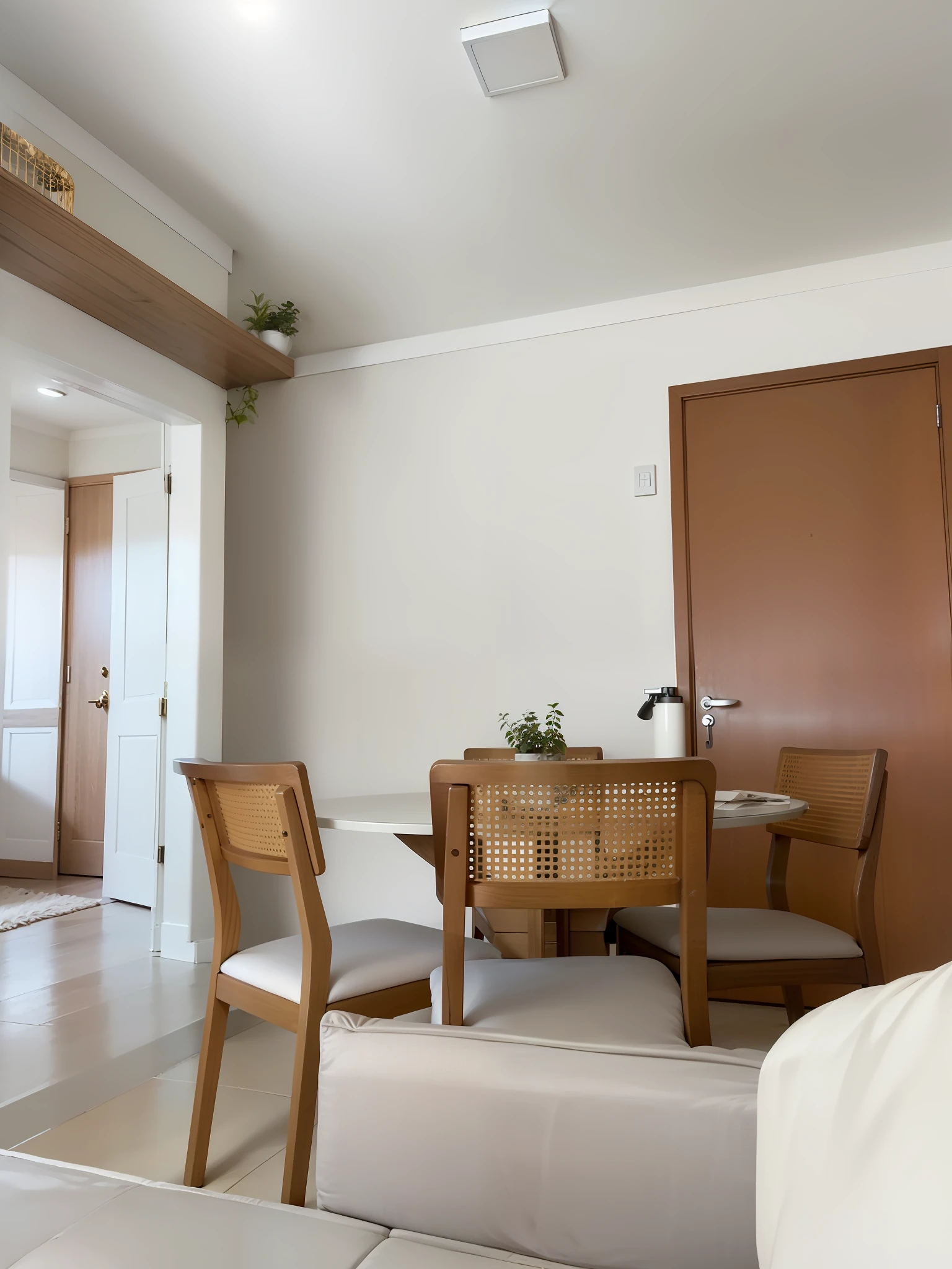 Incluir um espelho dourado que combine com o estilo da sala