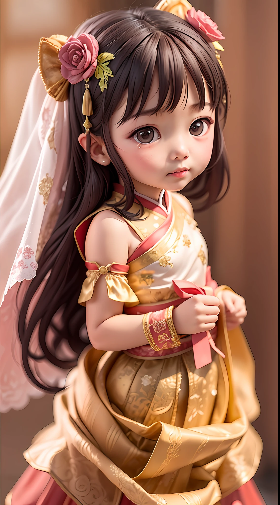 a lovely kid giwedding gown,Weddings,Ancient Style,China-style