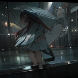 One woman, 8k, RAW photo, (highest quality, masterpiece, intricate detail: 1.4), (realistic, photorealistic: 1.3), photorealistic, Japan model, (rainy weather)), (standing on the street raining: 1.5), heavy rain, (full body soaking: 1.8), (light blouse)), (pale blouse), ( Blouse that gets wet from the rain and sticks to the skin: 1.5), (Blouse that gets wet from the rain and sticks to the skin: 1.5), (Beautiful woman like a Japan idol), 20 years old, (small face: 1.5), (sensual expression), light makeup, thin eyebrows, detailed and beautiful face, detailed eyes, (tear bags: 1.5), detailed fingers, detailed legs, detailed skin, medium breasts, (wet hair: 1.8), (wet bangs: 1.3), (wet skin: 1.8), (nipple protrusion visible through), shiny hair, shiny skin, ((wet and dripping hair: 1.3)), (wet and dripping skin: 1.3)