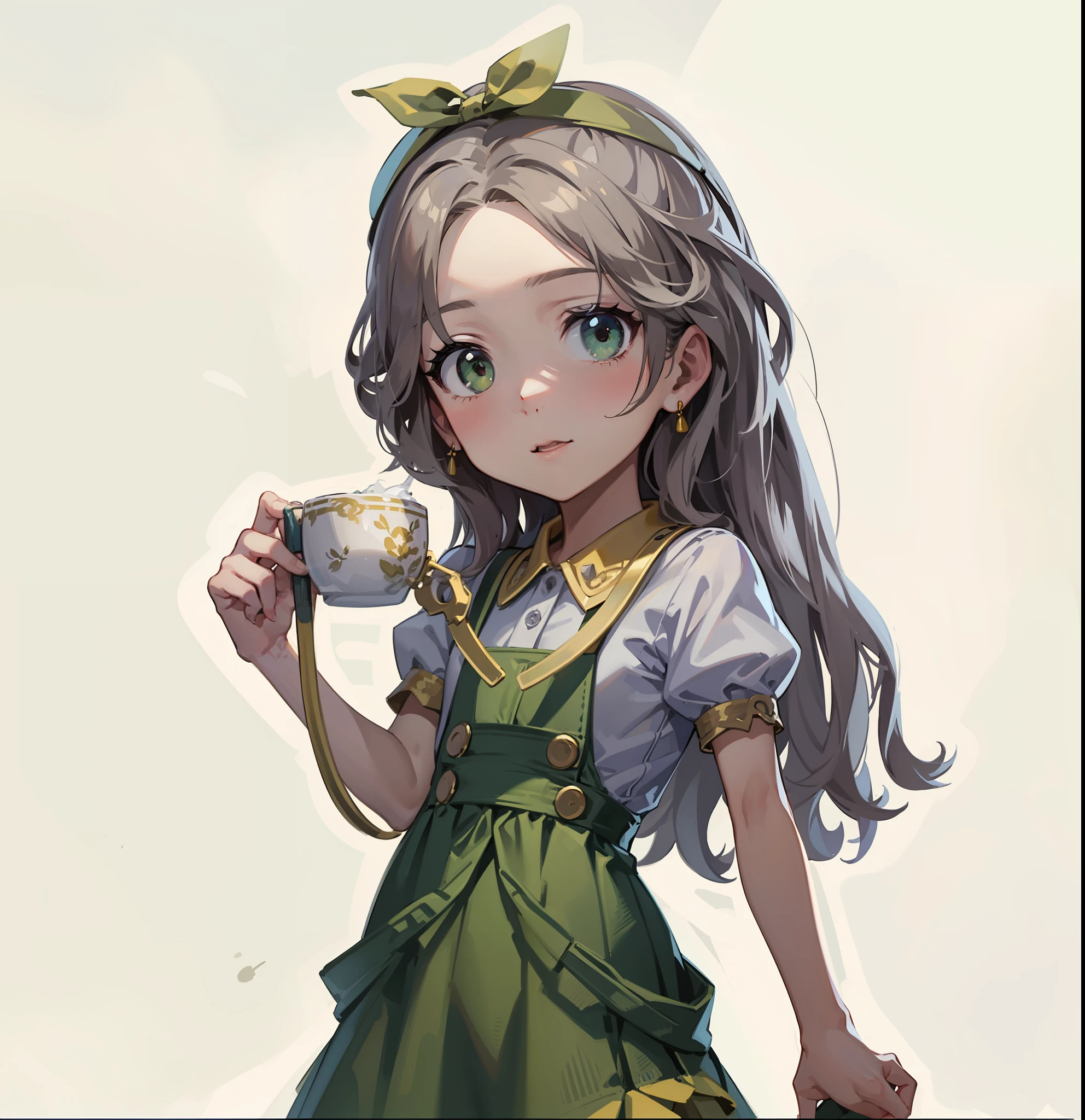 Highest image quality，Outstanding details，超高分辨率，（fidelity：1.4），The best illustration，Perfect detail rendering，A  in green suspenders，adolable