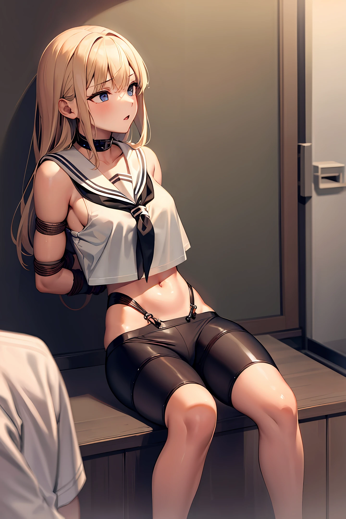 Tied up girls,JK sailor suit,Humiliation bondage