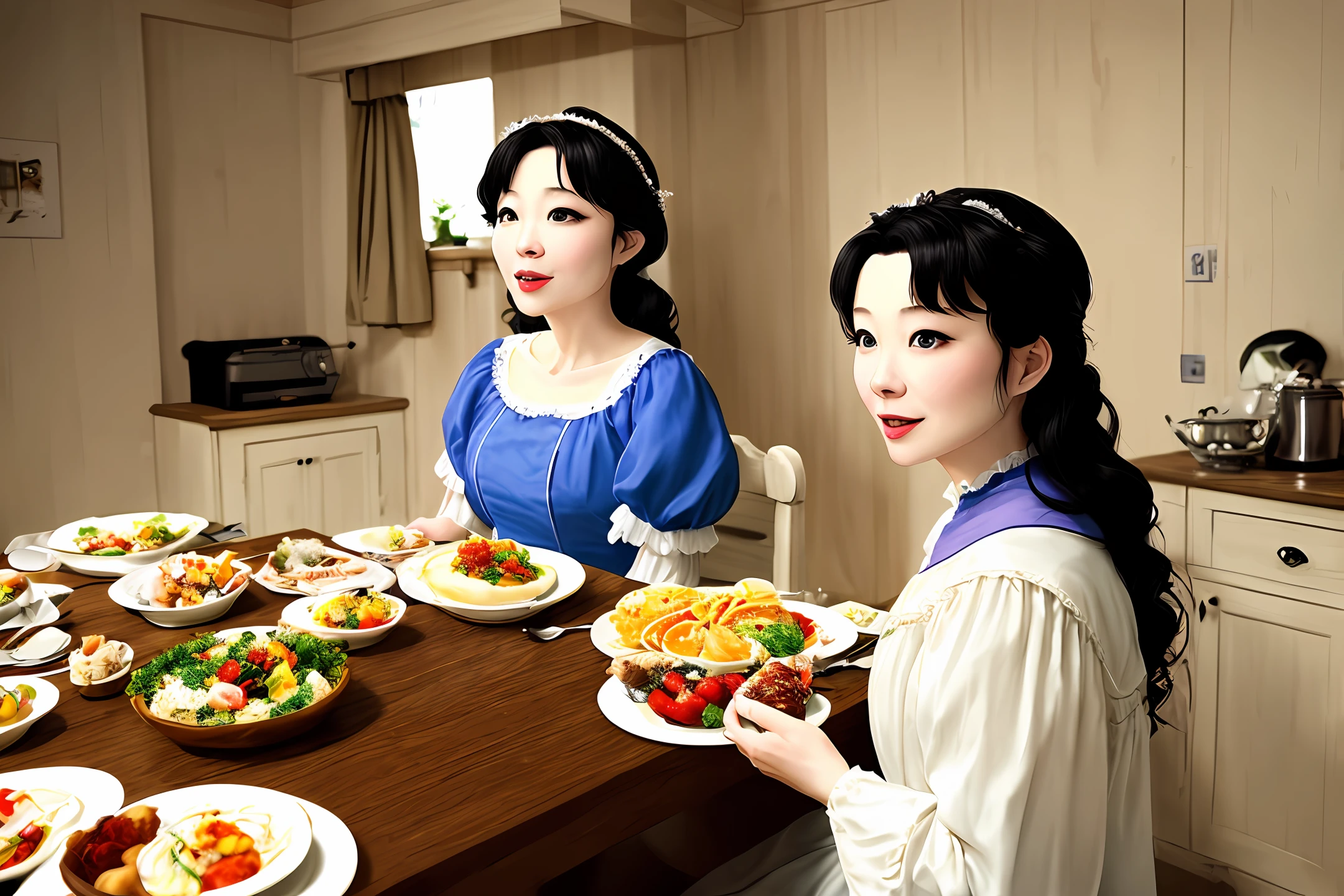 Princess Snow White,dine,浴室,sing