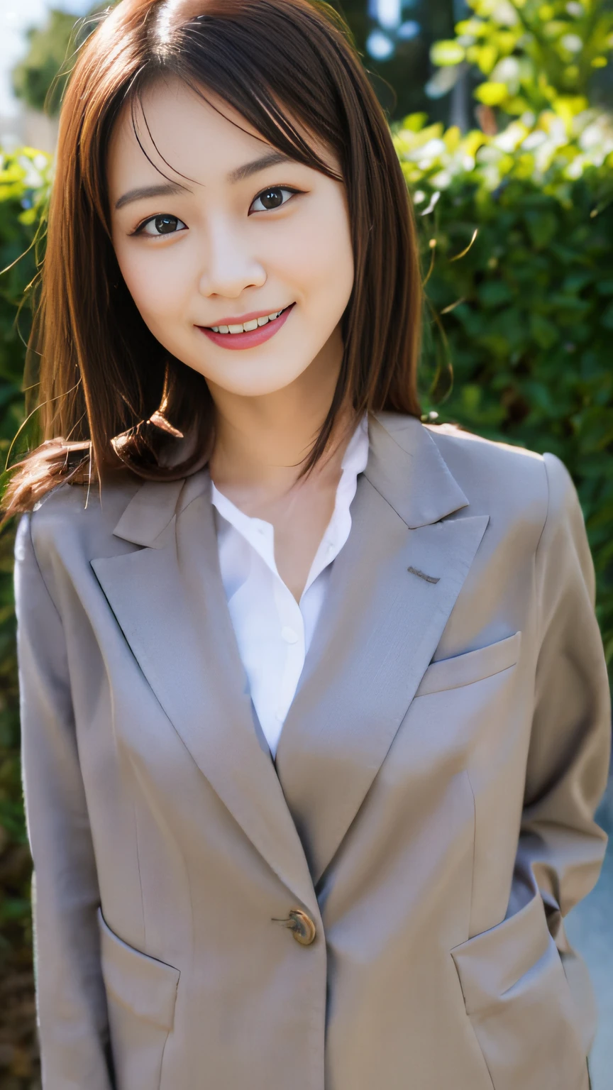 arafed asian woman in a suit posing for a picture, Girl in suit, Girl in a suit, closeup portrait shot, closeup portrait shot, portrait closeup, Wearing a business suit, close-up professional portrait, professional closeup photo, Close-up portrait shot, is wearing  jacket, close up half body shot, Japanese Models, close up portrait photo