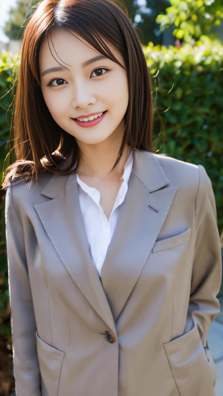 arafed asian woman in a suit posing for a picture, Girl in suit, Girl in a suit, closeup portrait shot, closeup portrait shot, portrait closeup, Wearing a business suit, close-up professional portrait, professional closeup photo, Close-up portrait shot, is wearing jacket, close up half body shot, Japanese Models, close up portrait photo