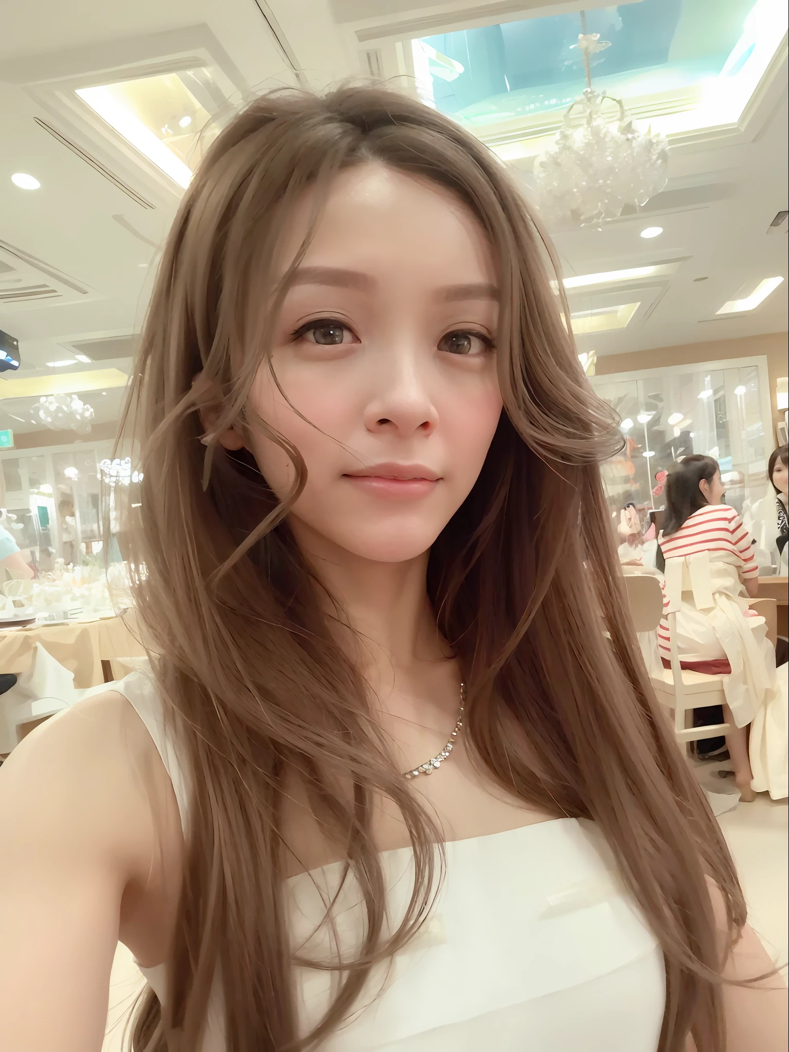 araffe girl with long hair and a white dress posing for a picture, beautiful south korean woman, beautiful young korean woman, dang my linh, korean girl, gorgeous young korean woman, mai anh tran, 8k selfie photograph, 1 8 yo, asian girl with long hair, very beautiful girl, sakimichan, young cute wan asian face