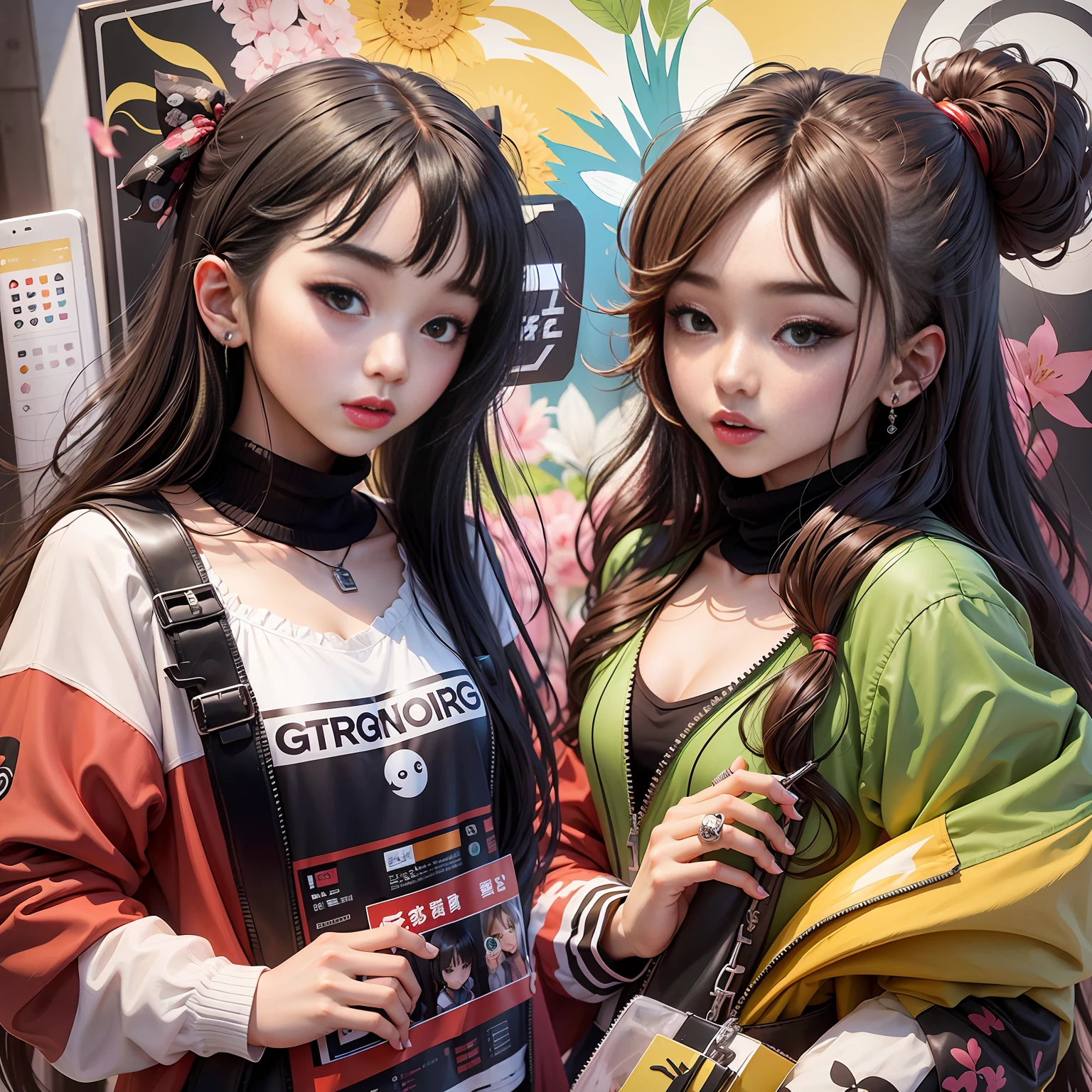 Please generate a couple avatar,Different versions of WeChat avatars for boys and girls,requirements:Different dimension,Gacha holding box,emo --auto
