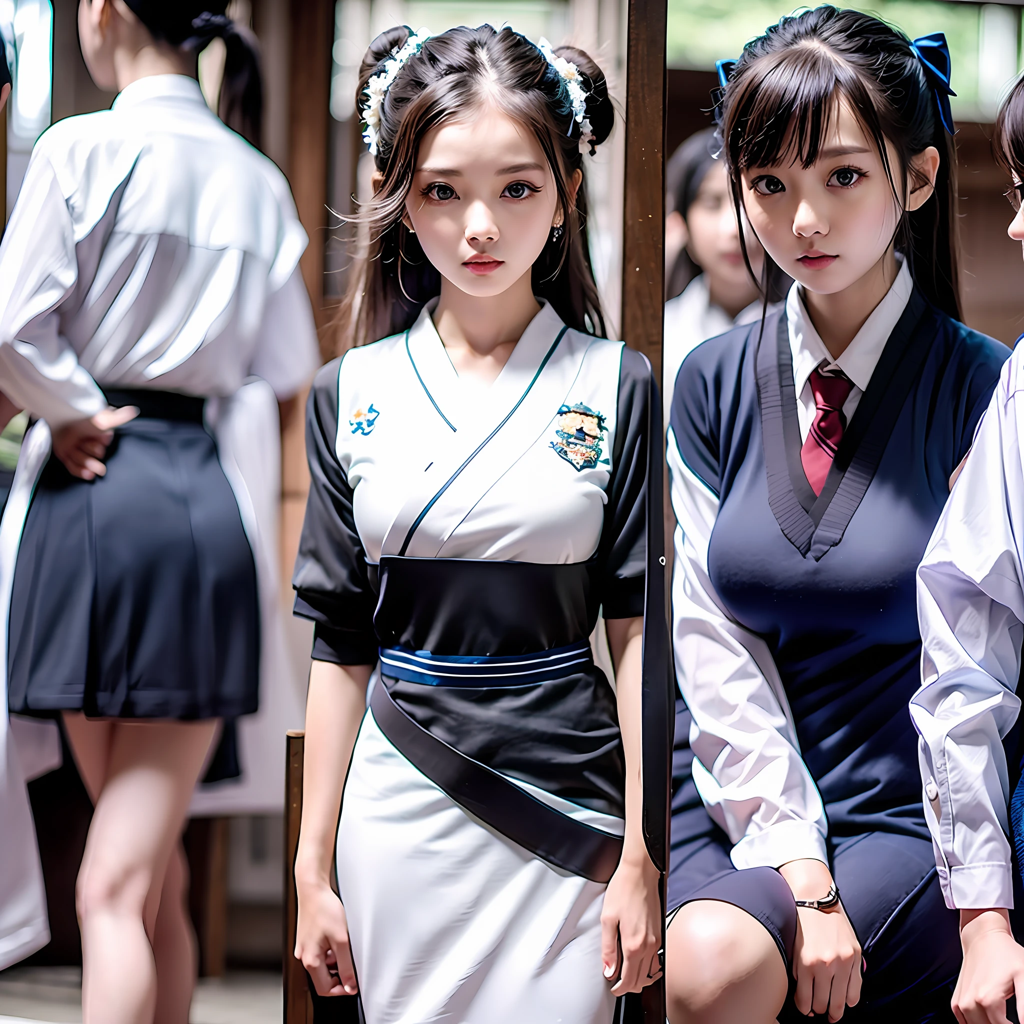 Super beautiful，JK school uniform，Students & Teachers，with a good figure --auto