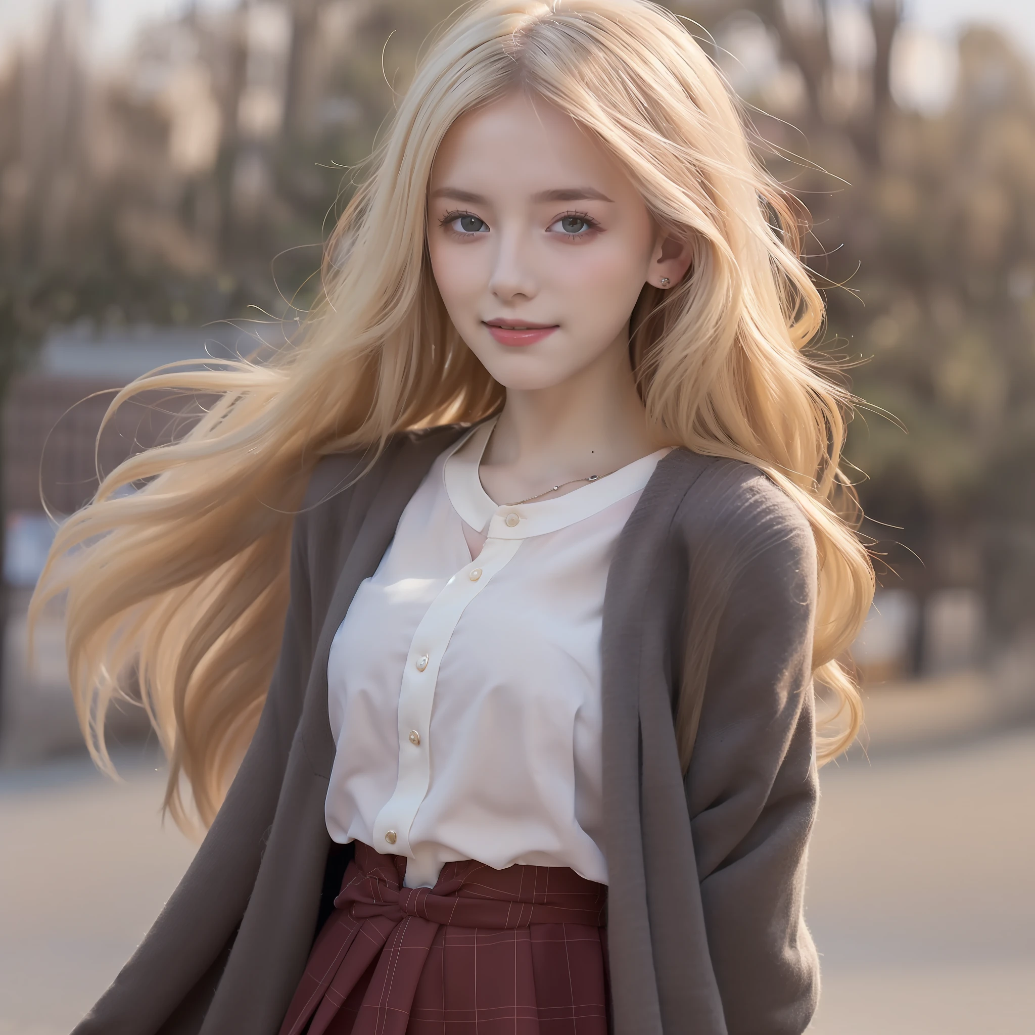 "((Beautiful picture, Best quality, k hd, Excellent depiction, Beautiful standing painting, outside,parks, It's exciting), (girl with super long hair+blond girl:1.2), Unique temperament, ssmile, Exudes fragrance,Scottish style folding skirt,) "