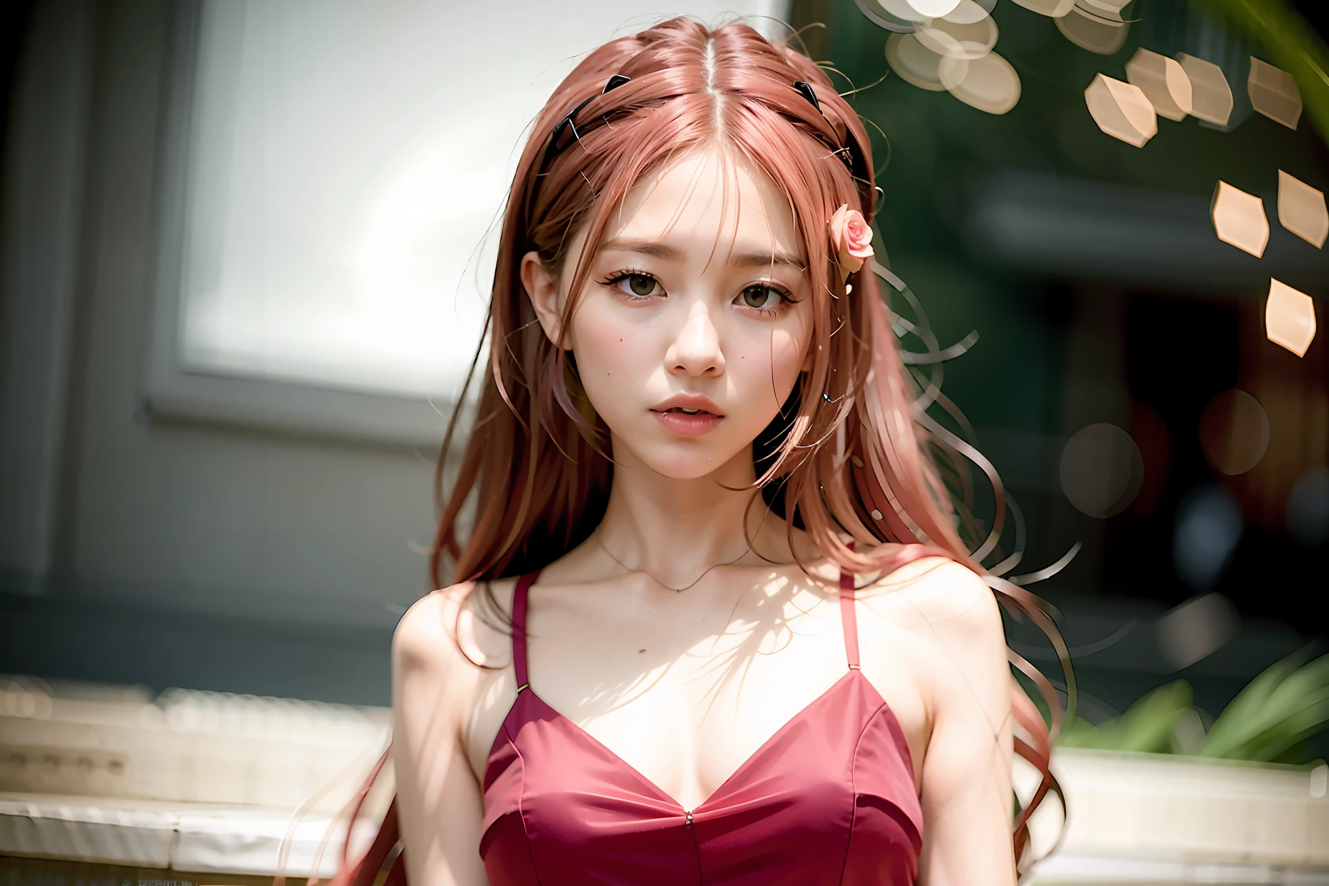Star Rosé stands in front of the rose