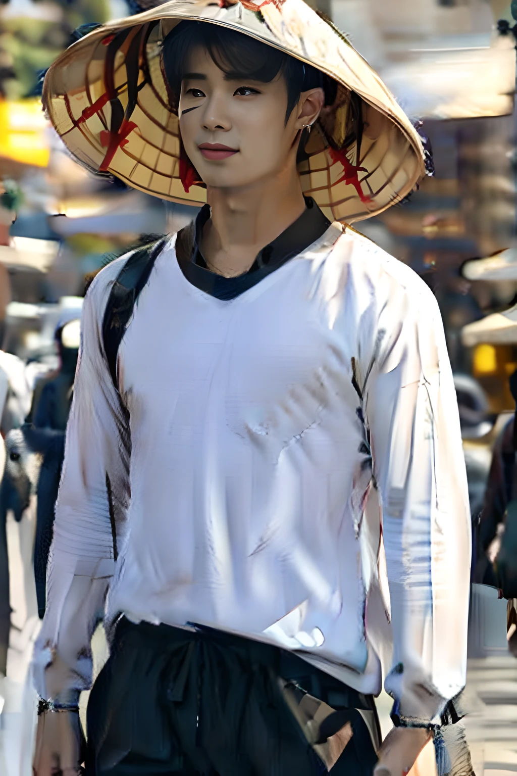 Handsome Men ,Vietnamese Hat