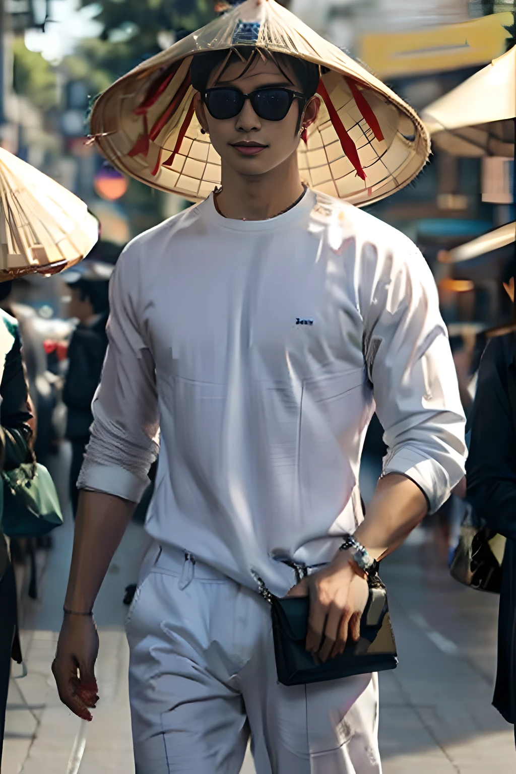 Handsome Men ,Vietnamese Hat