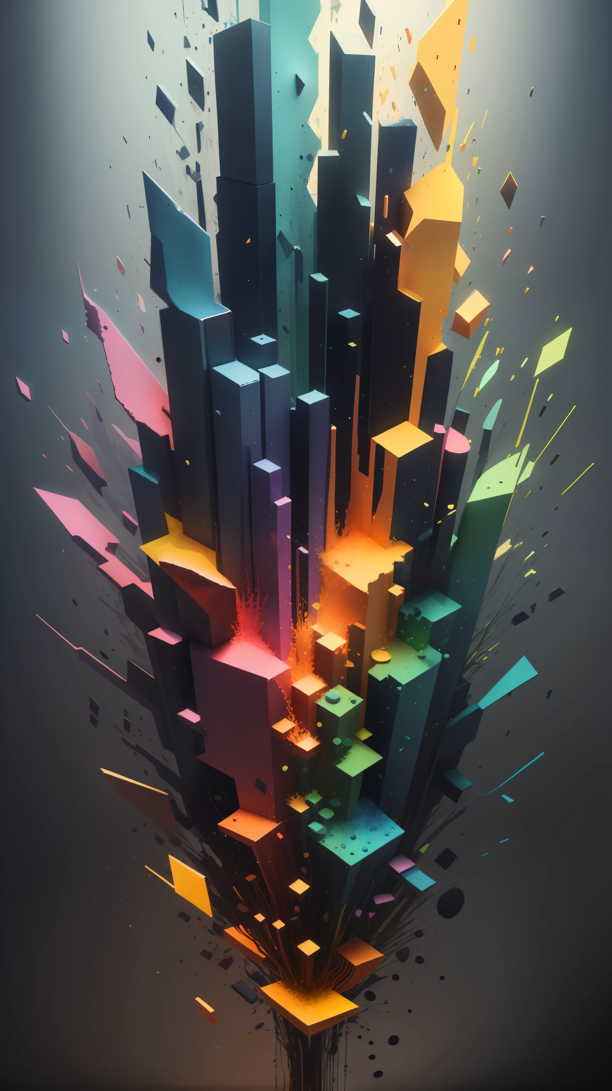 3d watercolor abstract,dark background,high resolution,high quality,colorful,green,red,blue