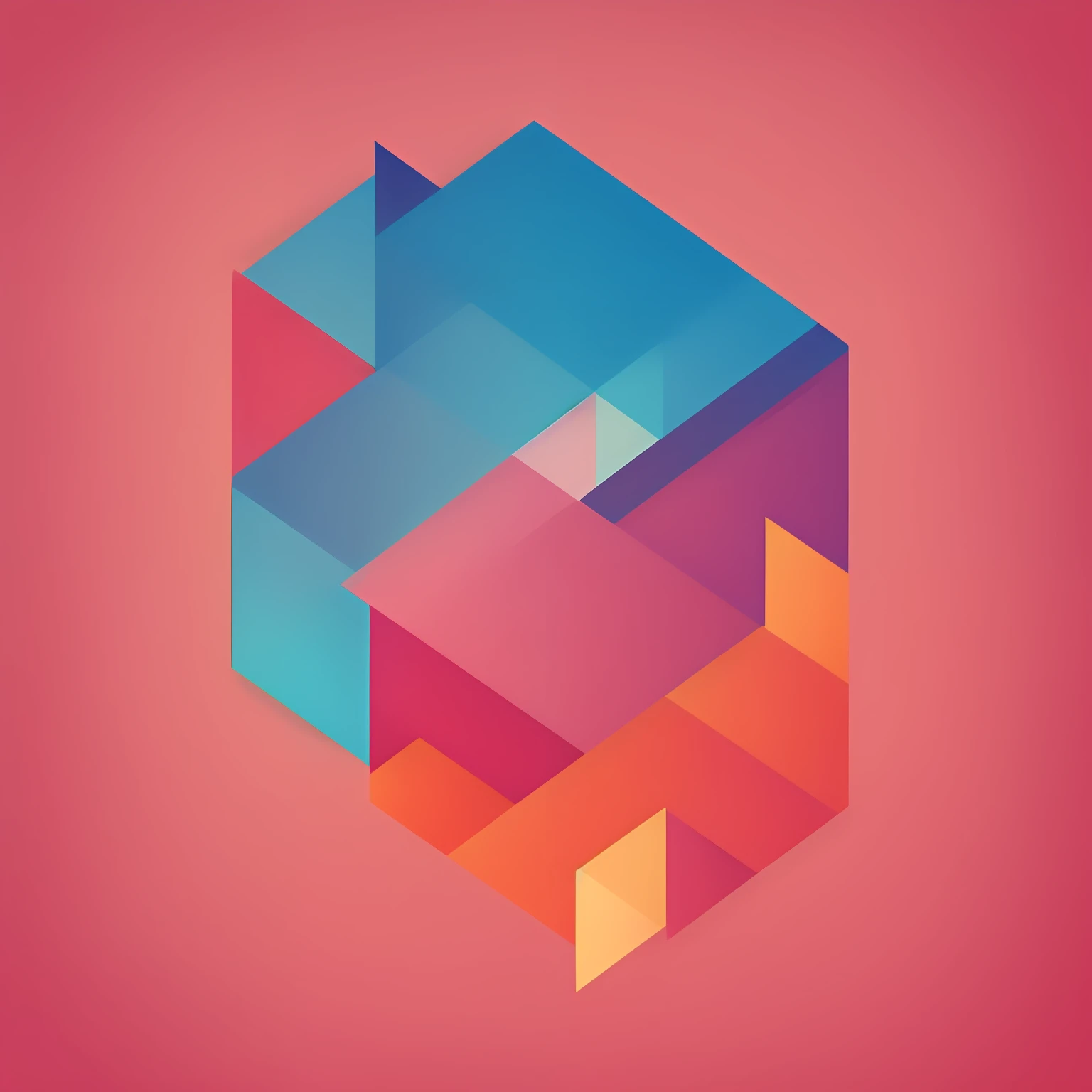 Geometric logo, minimalista, symmetric, usando cores tom pastel, design de logo para uma empresa de desenvolvimento de software, with no background --auto