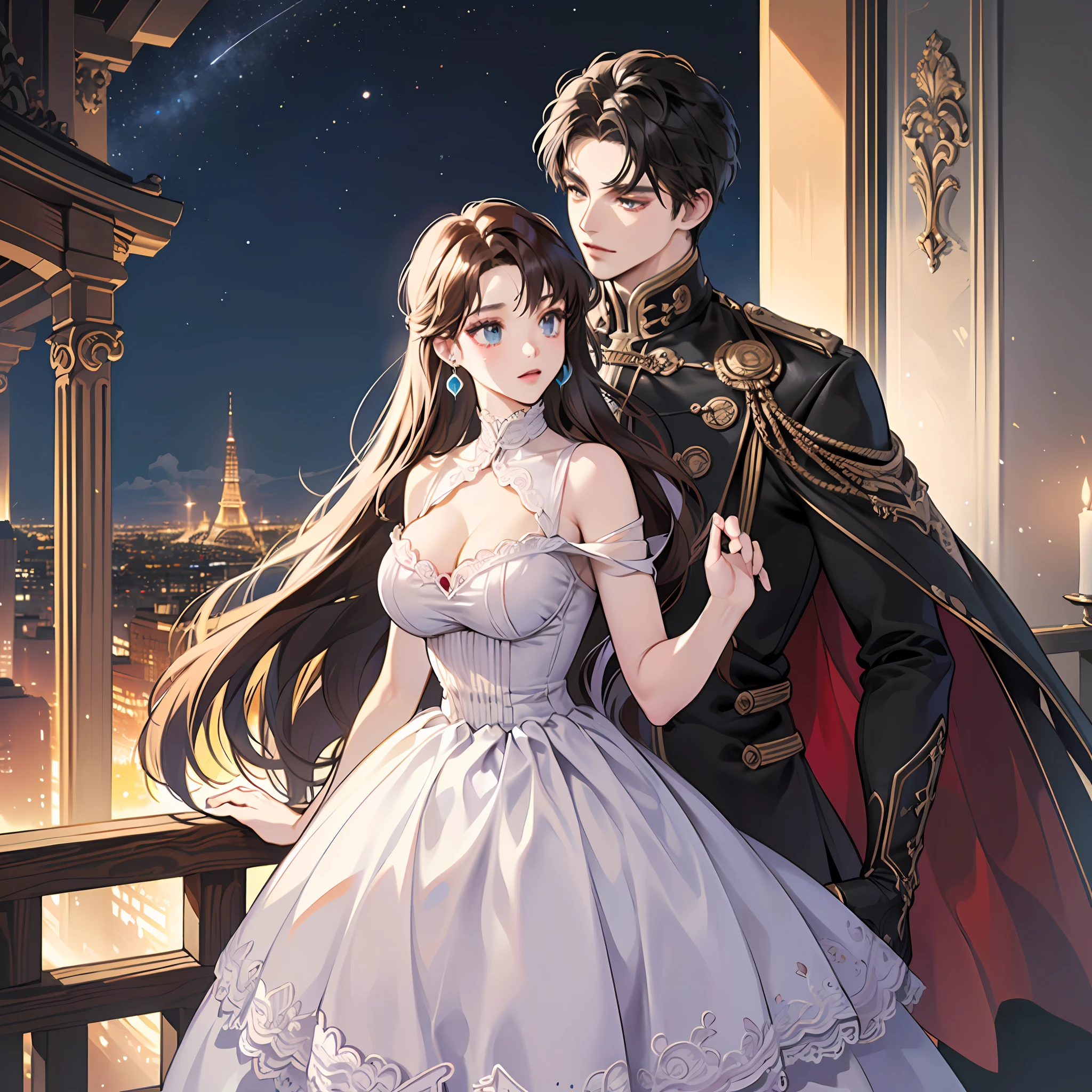 (anime big breast:1.3,Impeccable:1.3,A WORLD:1.3,willow god:1.3),Fine aesthetics,Spectacular night view, **(Dynamic stance:1.2)、(Beautiful eyes:1.1)、(brunette color hair:1.2)、(Deep double earrings:1.1)** HD wide,Mysterious neon,RGB Corporation,Pop tones,city scenery,A splendid city at night. --auto