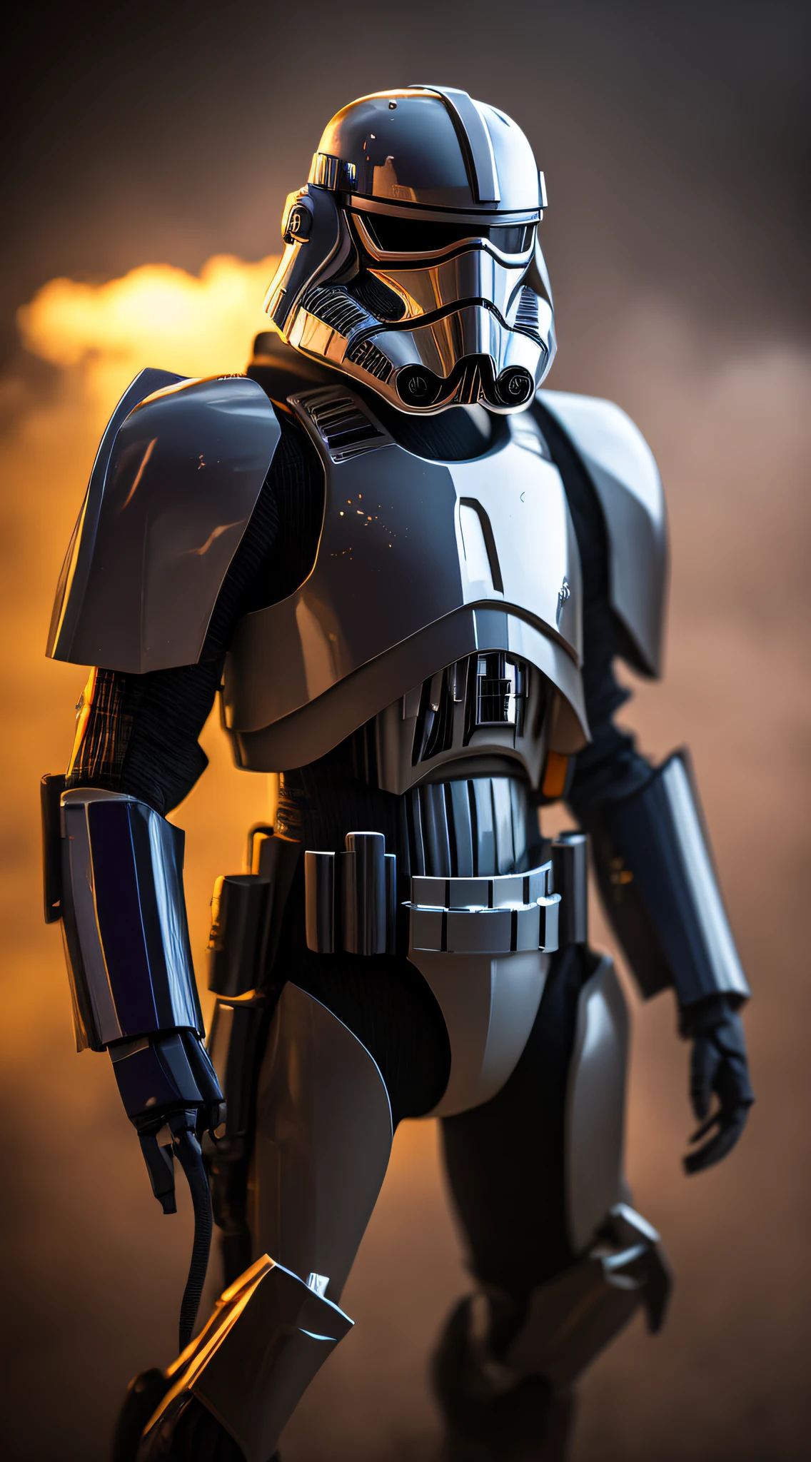 (masterpiece, best quality, detailed:1.4), (sfw), 8k, RAW photo, Fujifilm eterna style photo, (dark:1.4), (backlit photography:1.4), (facing viewer:1.2), full body, (Yuto Sakurai:1.3), Stormtrooper, grasshopper mask, multicolored, (exosuit:1.2) with neon eyes, armored (belt and gauntlet:1.1), outdoor, fighting stance, (highly detailed:1.4), BREAK by dust storm