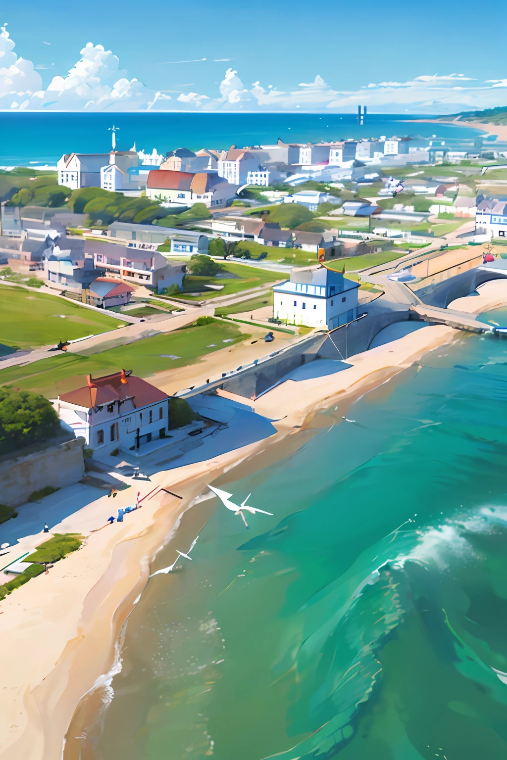 Several people playing kite Brazil