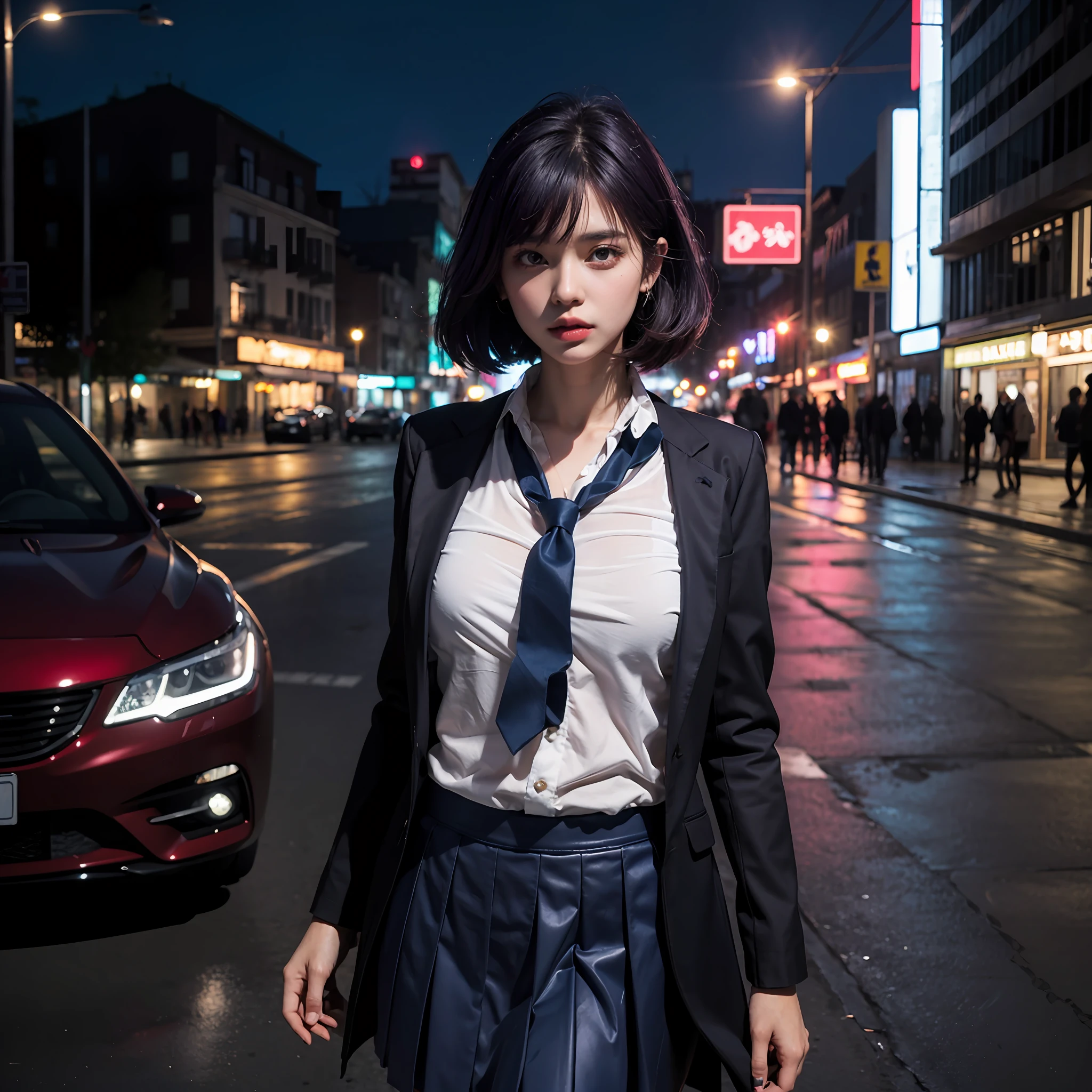 (JK_suit), (JK_shirt), JK_style, (dark blue JK_skirt)