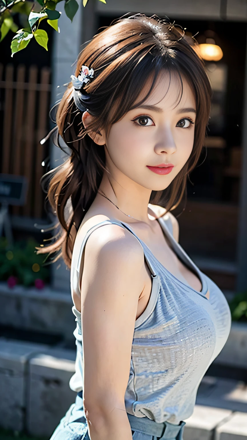 in focus，Full body photo(FLS)，FHD,1080P,2K,4K,8K，Mind-bSoft illuminationlowing Details，Unfathomable，Leica camera，Full Length Shot(FLS)，cute，Golden Ratio，Soft illumination，absorbing。ultra - detailed，extremely detaile，Beautiful Meticulous Girl，1girll，（perfect female shape），full bodyesbian，tee shirt，shorter pants，Long legs，Open chest and breasts，White skin and beautiful appearance，Gentle。