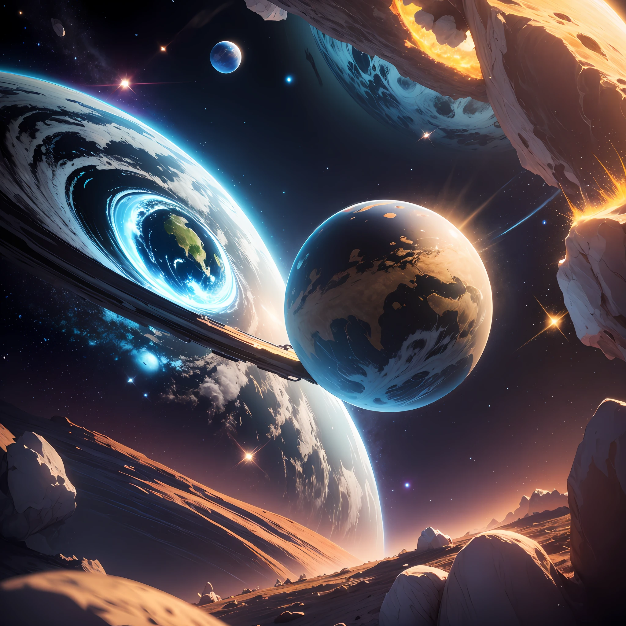 "A planet Earth of exceptional quality floats in space, Ultra detailed and ultra-high definition." --auto