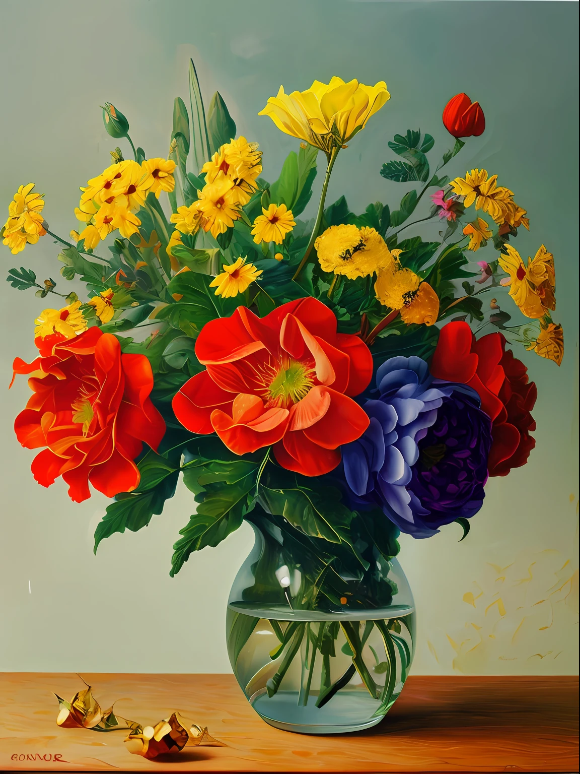 Absurd, ultra-detailed, high quality, masterpiece, Gloxinia flower , Pierre-Joseph Redouté art style , art detail painting