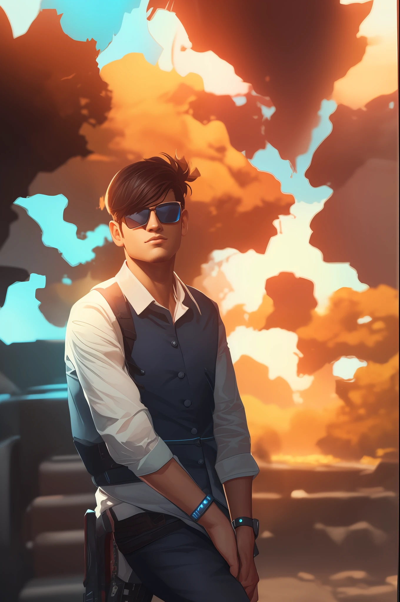 This photo chnge background and gamers stily and relly face hendsom boy smooth face