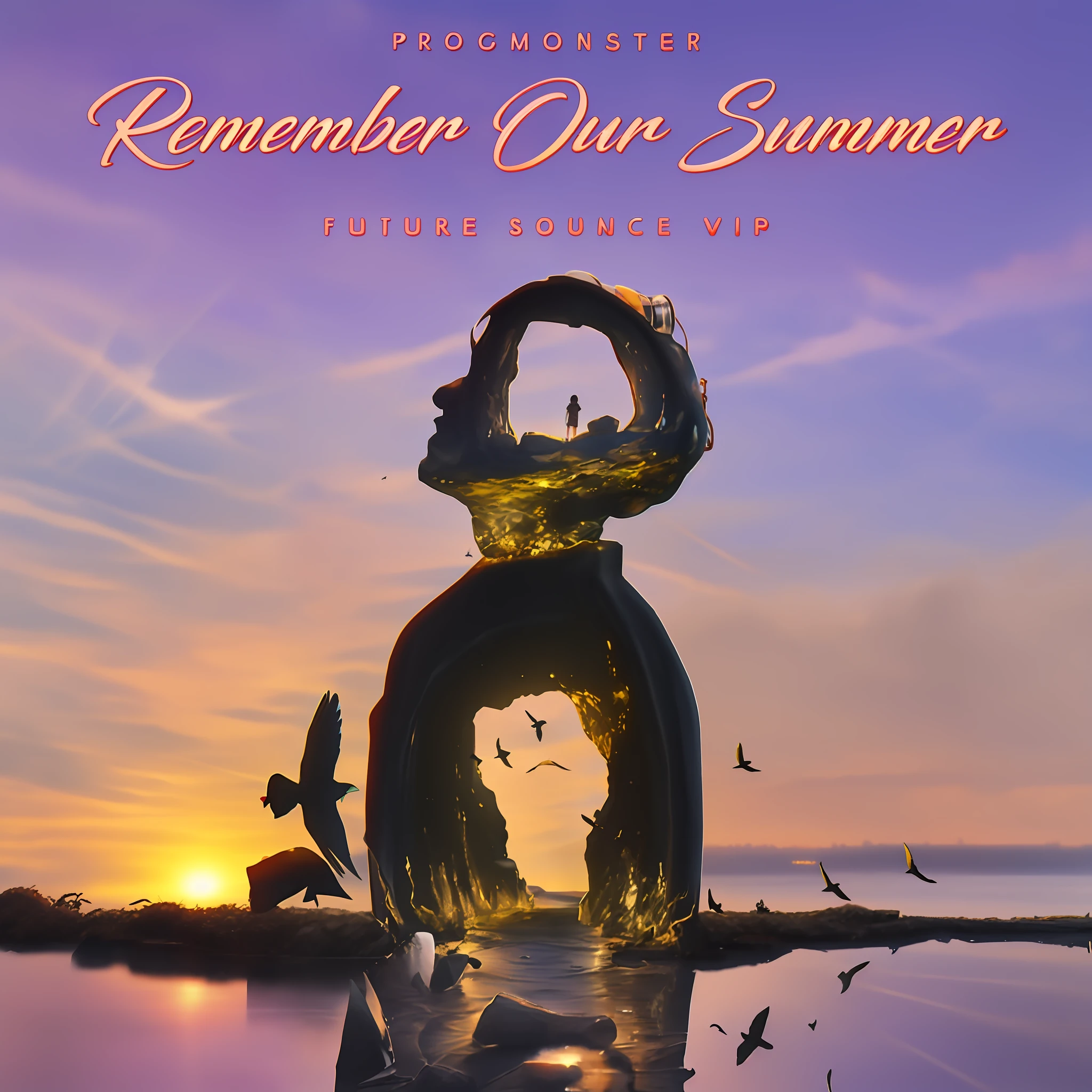 Image of Arafeld in a bottle,There is a bird inside, Summer, Official artwork, promotional, Summer sunshine, album covers!, Summer sun, poster for ; Summer, On a summer night, chillhop, 2018, 2 0 1 8, promo art, album covers, summer sunset, 2 0 1 9, 2019, Summer evening