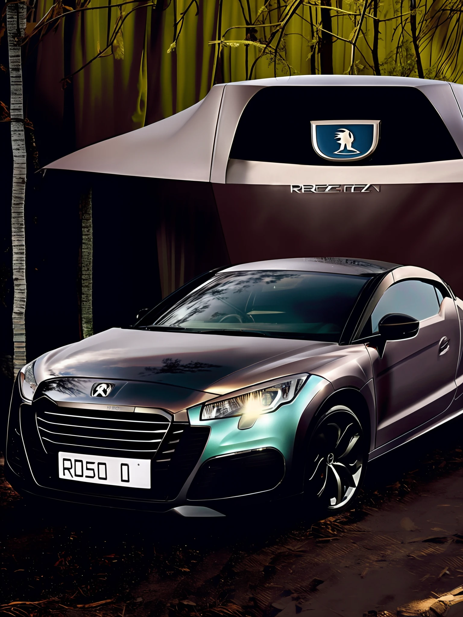 Peugeot rcz color negro en la cochera