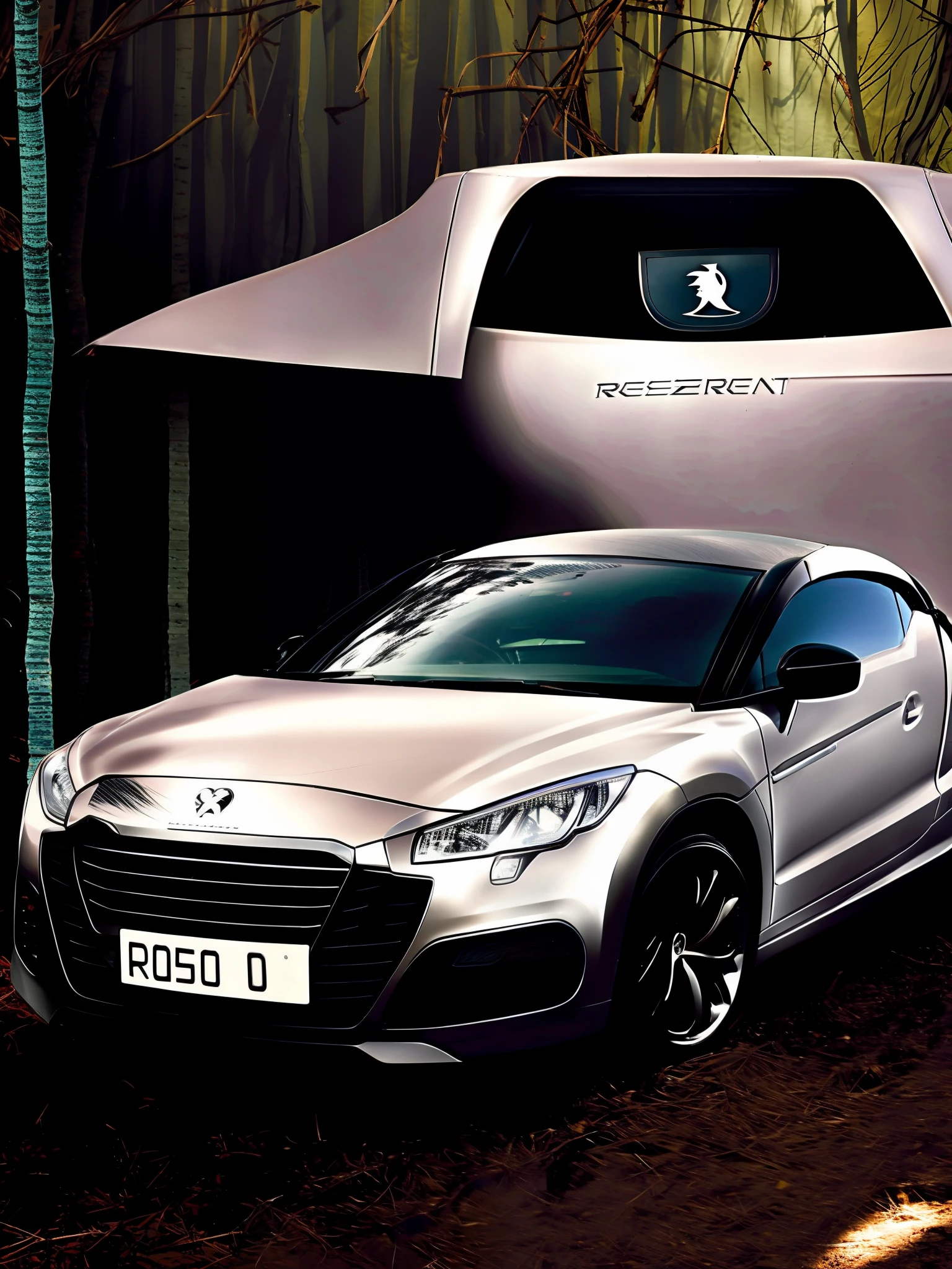 Peugeot rcz color negro en la cochera