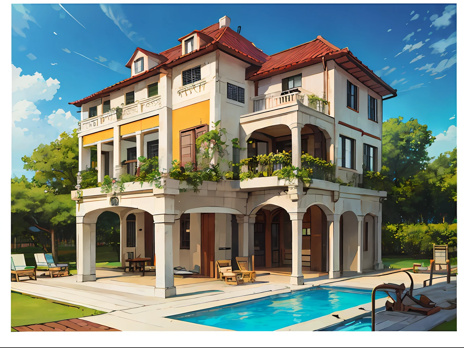 uma casa da republica dominicana com quintal