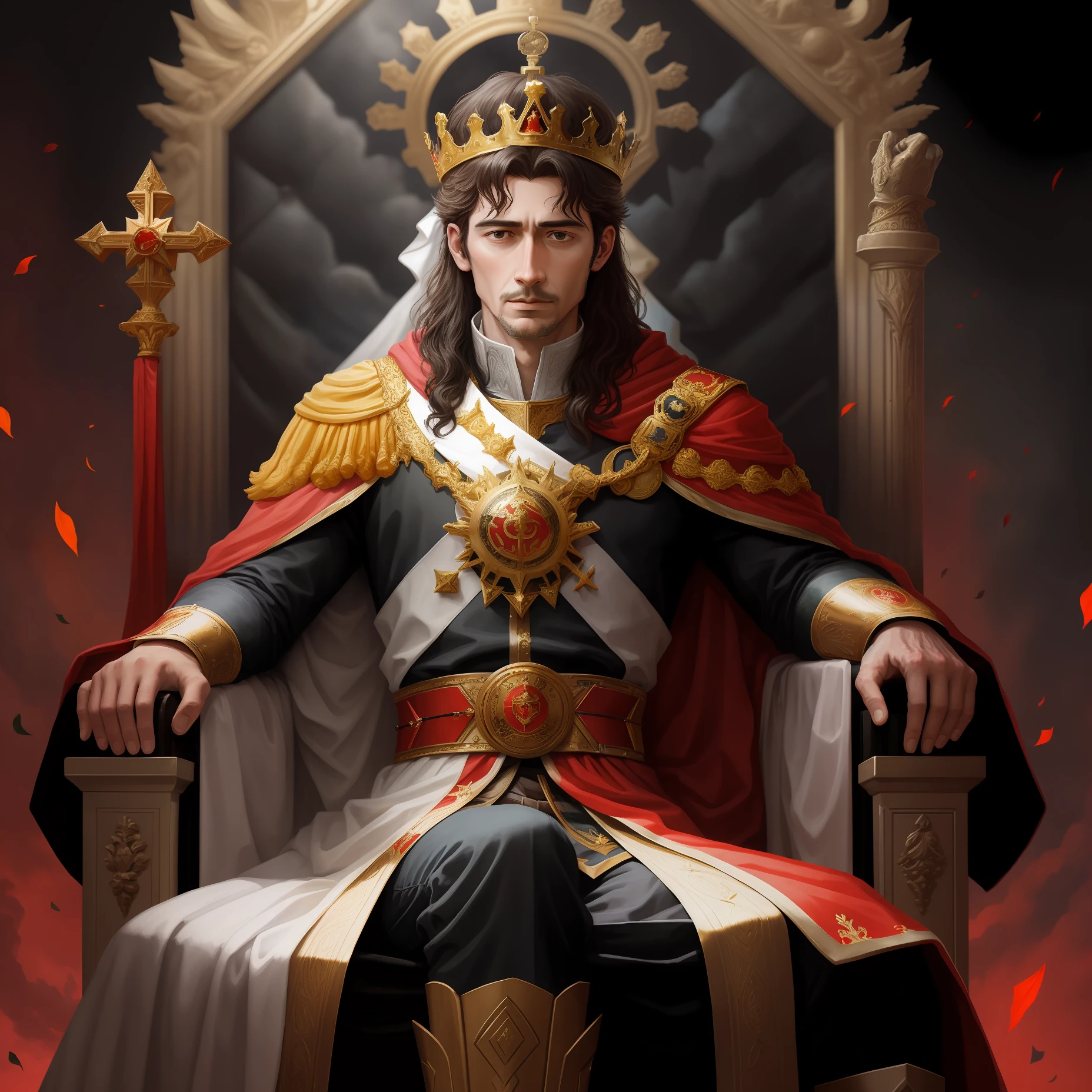 The king glorifies the grandson and leaves
