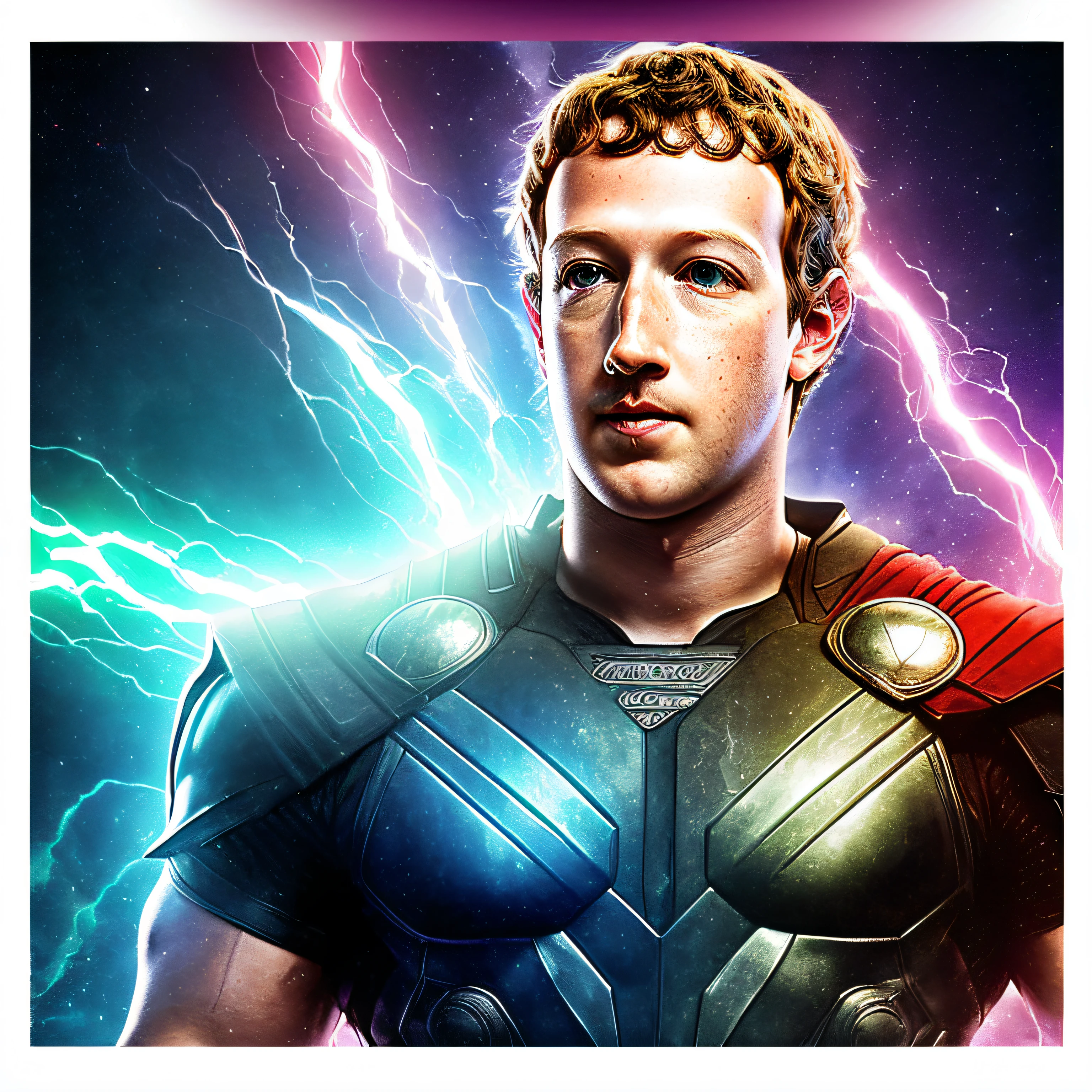 (capture a aura heroica e poderosa de Thor as Mark Zuckerberg), (fotorrealista), (Soft and cinematic lighting), (detalhes ultrarrealistas), (ultra-high-definition, 16k resolution), (textura de alta qualidade de Octane), (trend in ArtStatio --auto