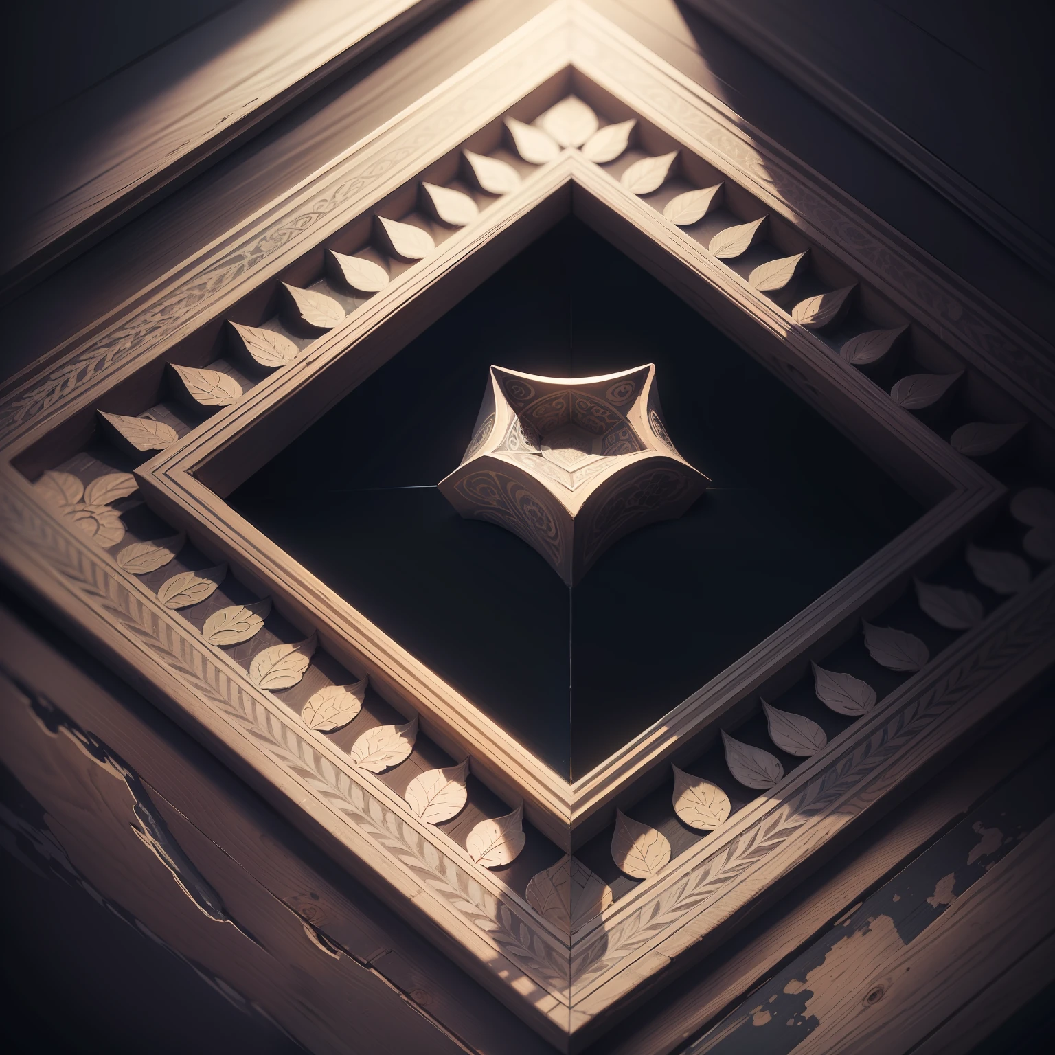 Penrose Tiling, high detail, chiaroscuro