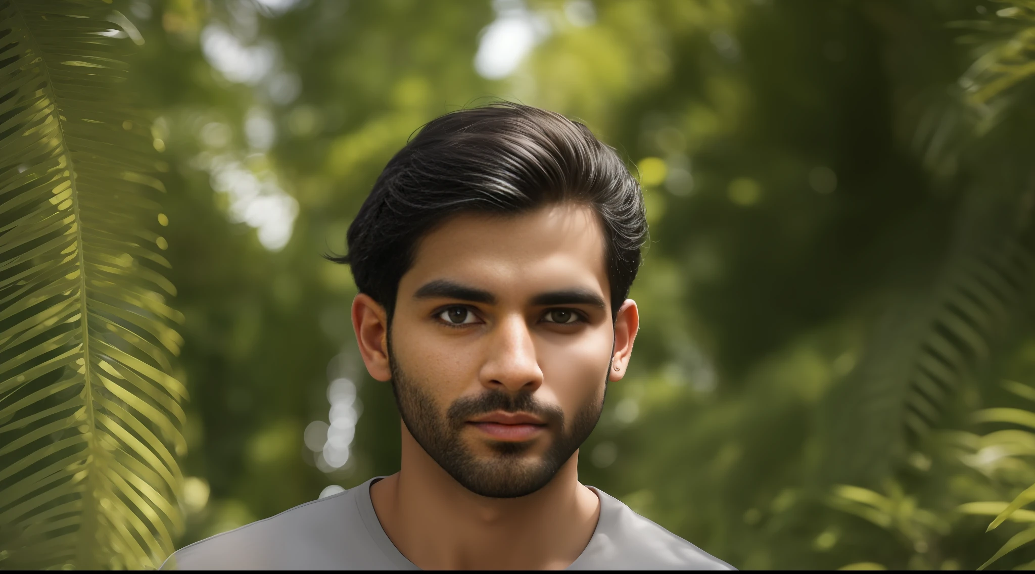 A 30-year-old man from India, barbado, barba cheia, muito bonito, modelo, looking-into-camera, imagem detalhada, UHD, 8k, bem iluminado