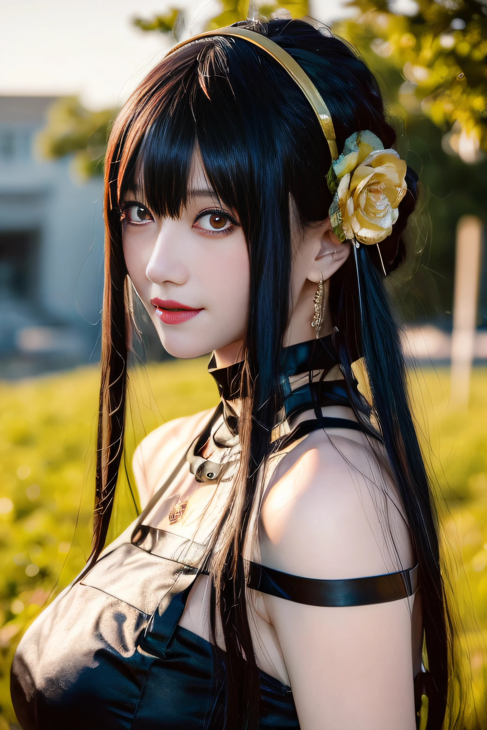 (8k, best quality, masterpiece:1.2), (realistic, photo-realistic:1.37), ultra-detailed, (1girl:1.6),cute,beautiful detailed sky,(outdoors:1.4),daytime, standing,dating,(nose blush),(smile:1.15),(closed mouth:1.2), Large breasts,beautiful detailed eyes, wet,rain, (long hair:1.2),floating hair NovaFrogStyle, looking at viewer, facing viewer, full body,yor briar, ulzzang-6500-v1.1,(raw photo:1.2),((photorealistic:1.4))best quality ,masterpiece, illustration, an extremely delicate and beautiful, extremely detailed ,CG ,unity ,8k wallpaper, Amazing, finely detail, masterpiece,best quality,official art,extremely detailed CG unity 8k wallpaper,absurdres, incredibly absurdres, huge filesize, ultra-detailed, highres, extremely detailed,beautiful detailed girl, extremely detailed eyes and face, beautiful detailed eyes,light on face,cinematic lighting,full body,full-body shot,1girl,see-through,outdoors,hair_ornament, huge breast