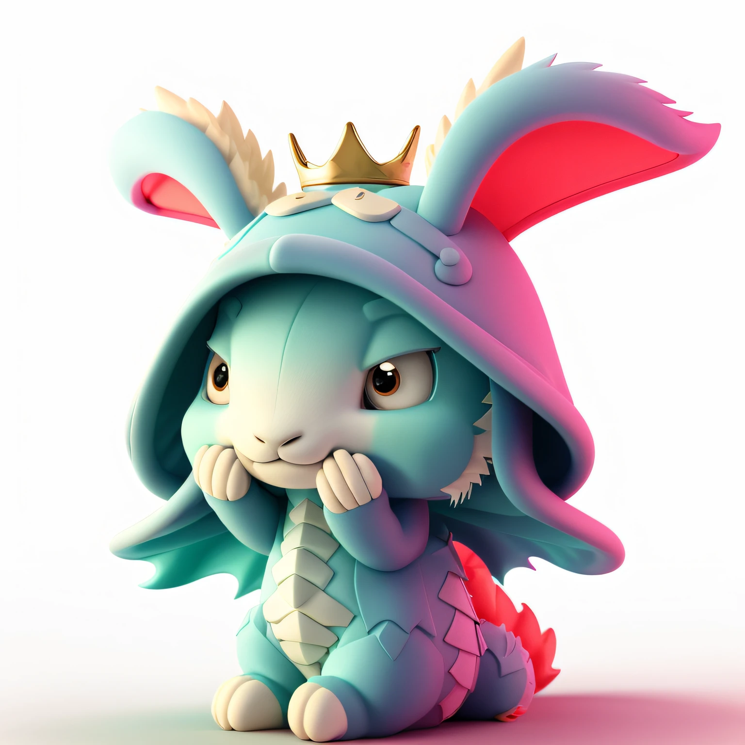 Dragon Rabbit,Blind box wind,3D,Flat light