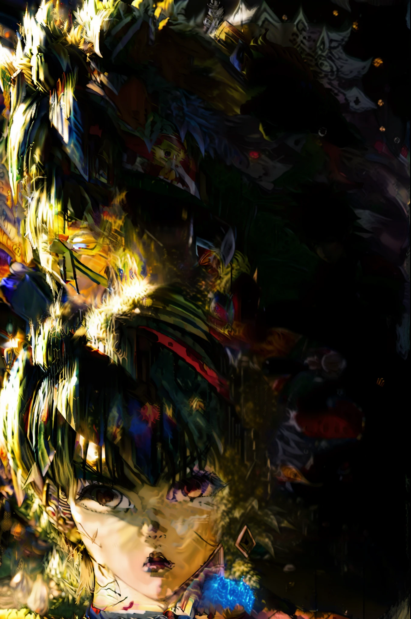 Masterpiece, best quality, Goku, Super Saiyan, yellow hair