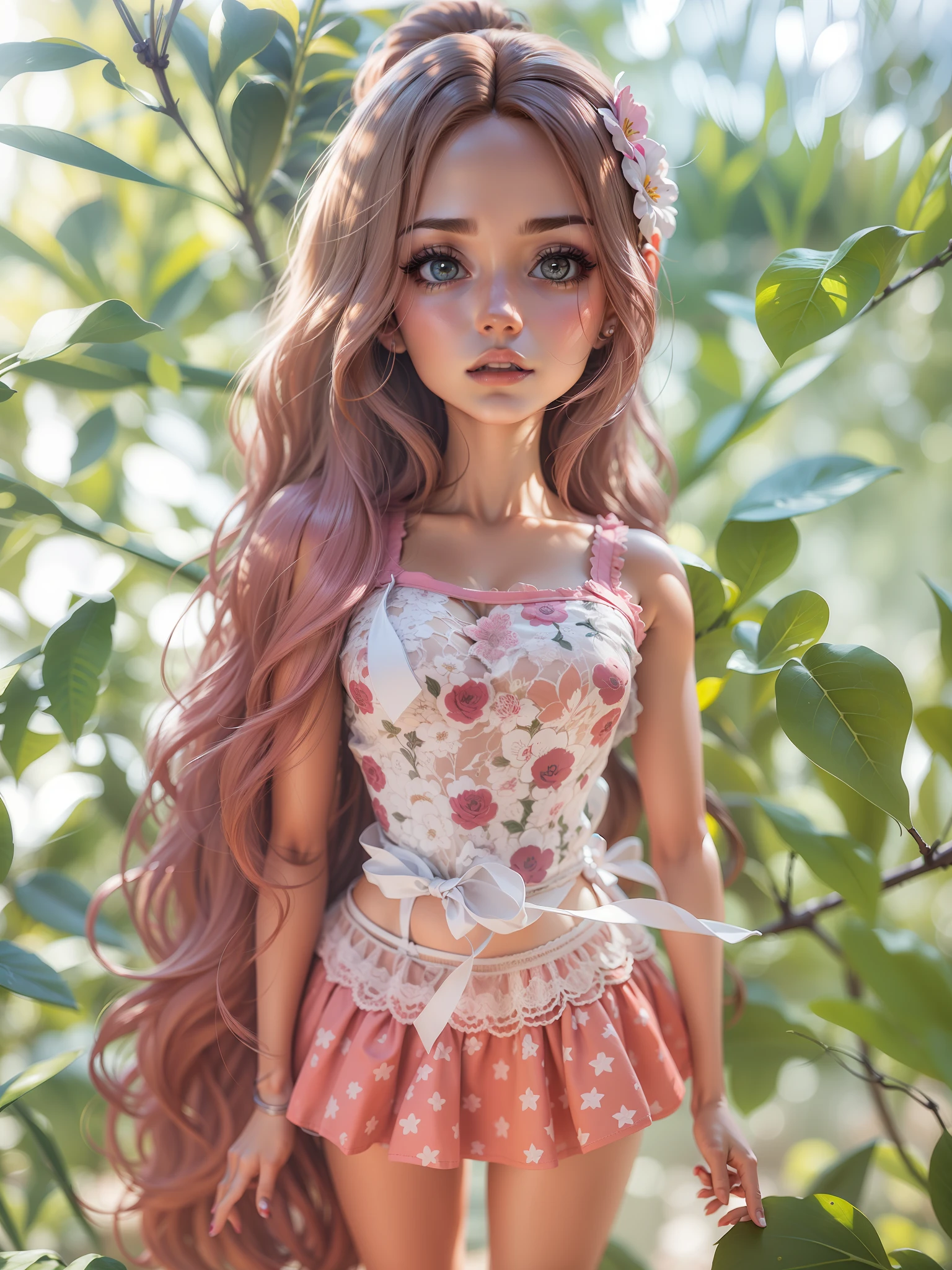 Boneca Barbie, cabelo castanho.