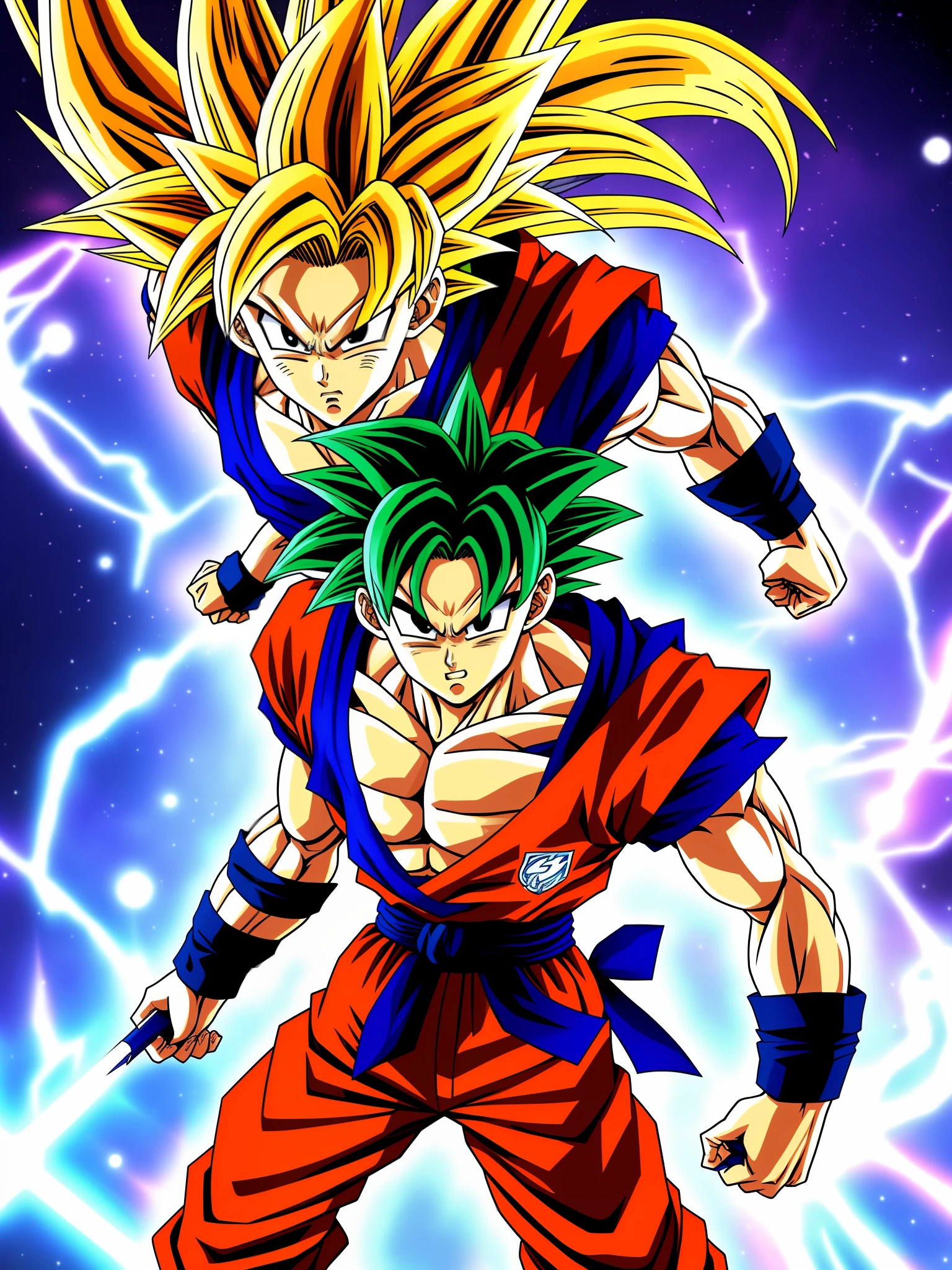 Anime version of Goku, em um videogame