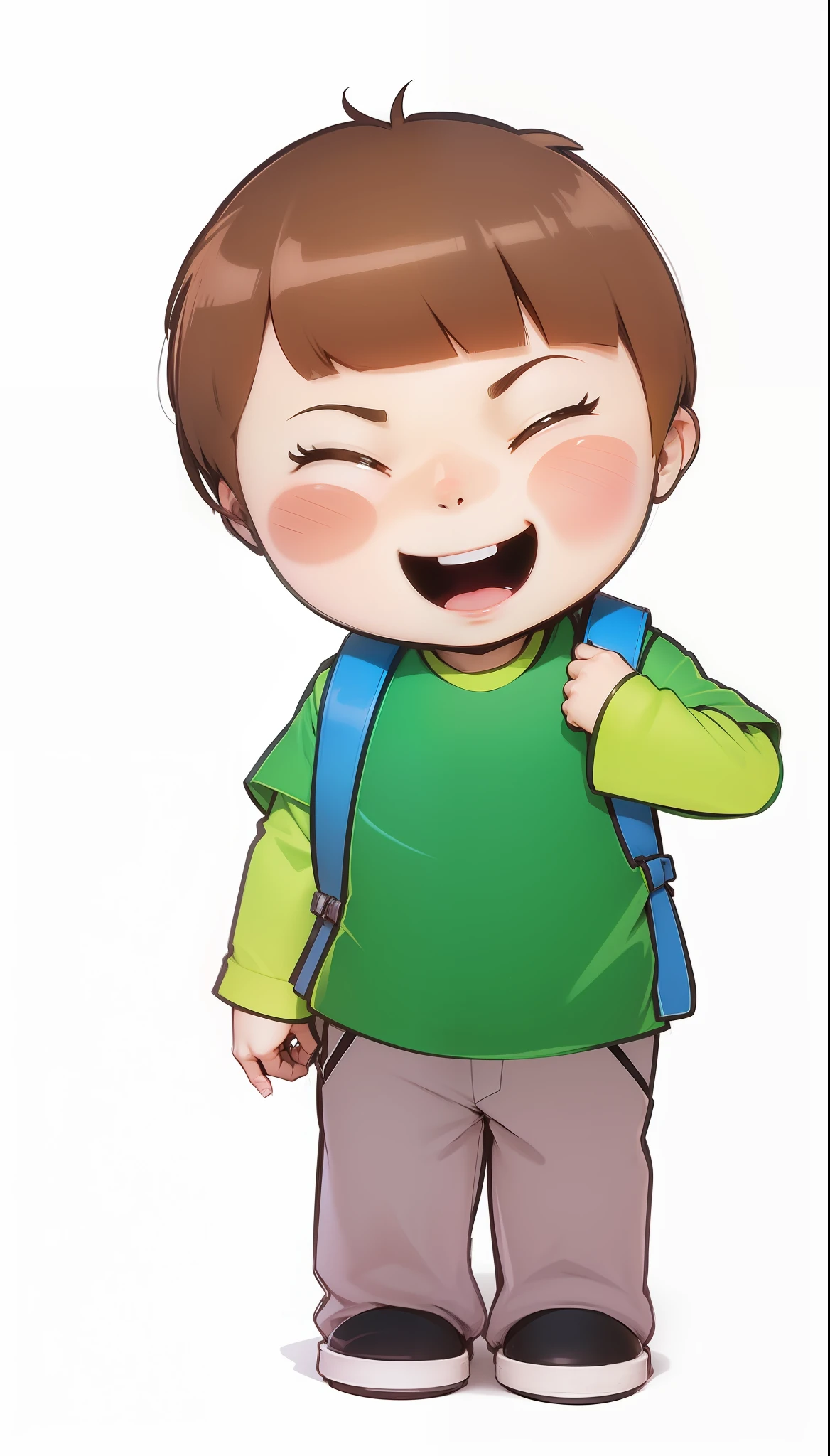 Desenho estilo anime donghua, desenho digital, menino sorridente, meigo, obra prima, cores vibrantes