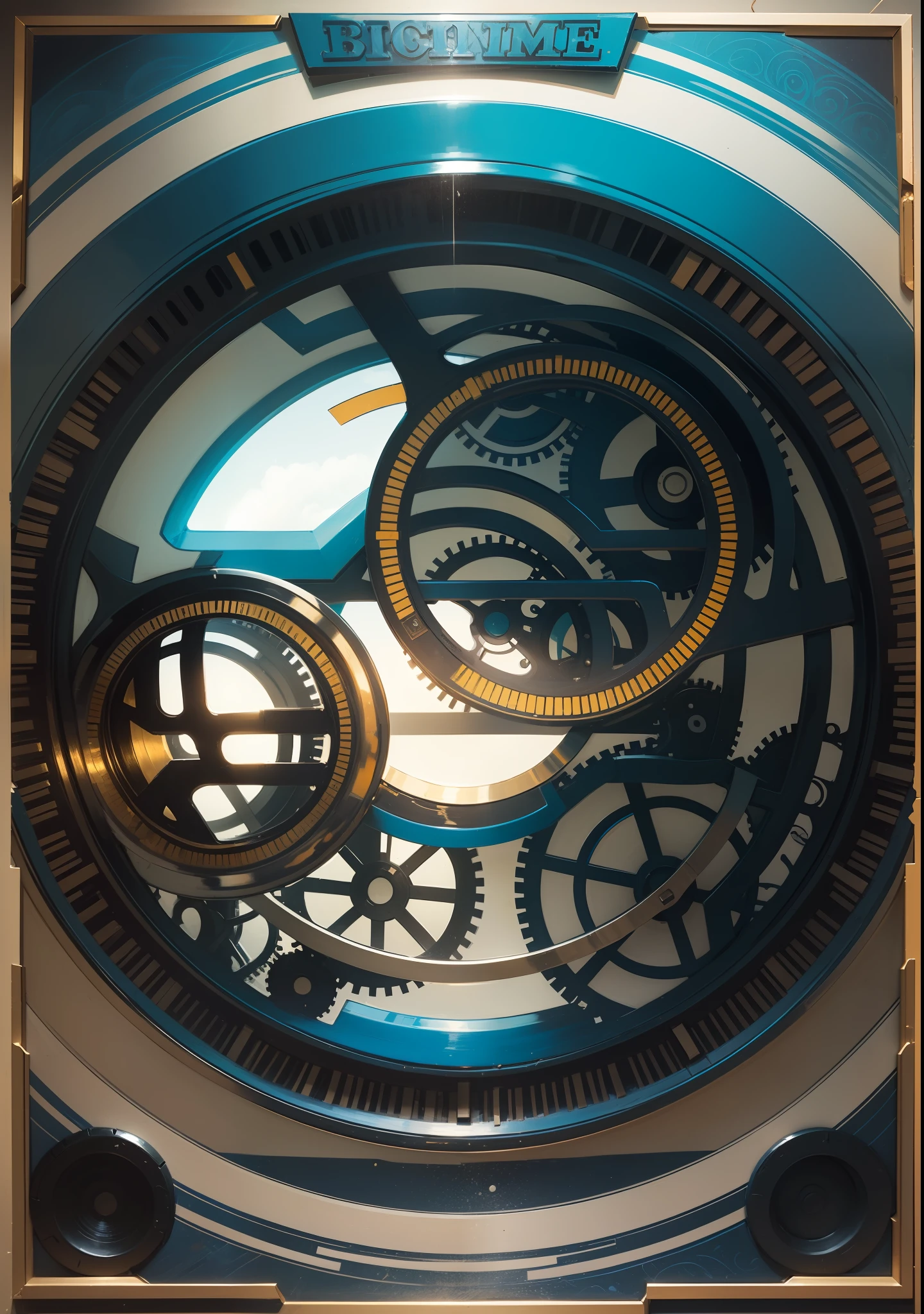 With white as the main body,Blue is the secondary color,A little gold color painted the painting for the lighting,Add a metallic touch
