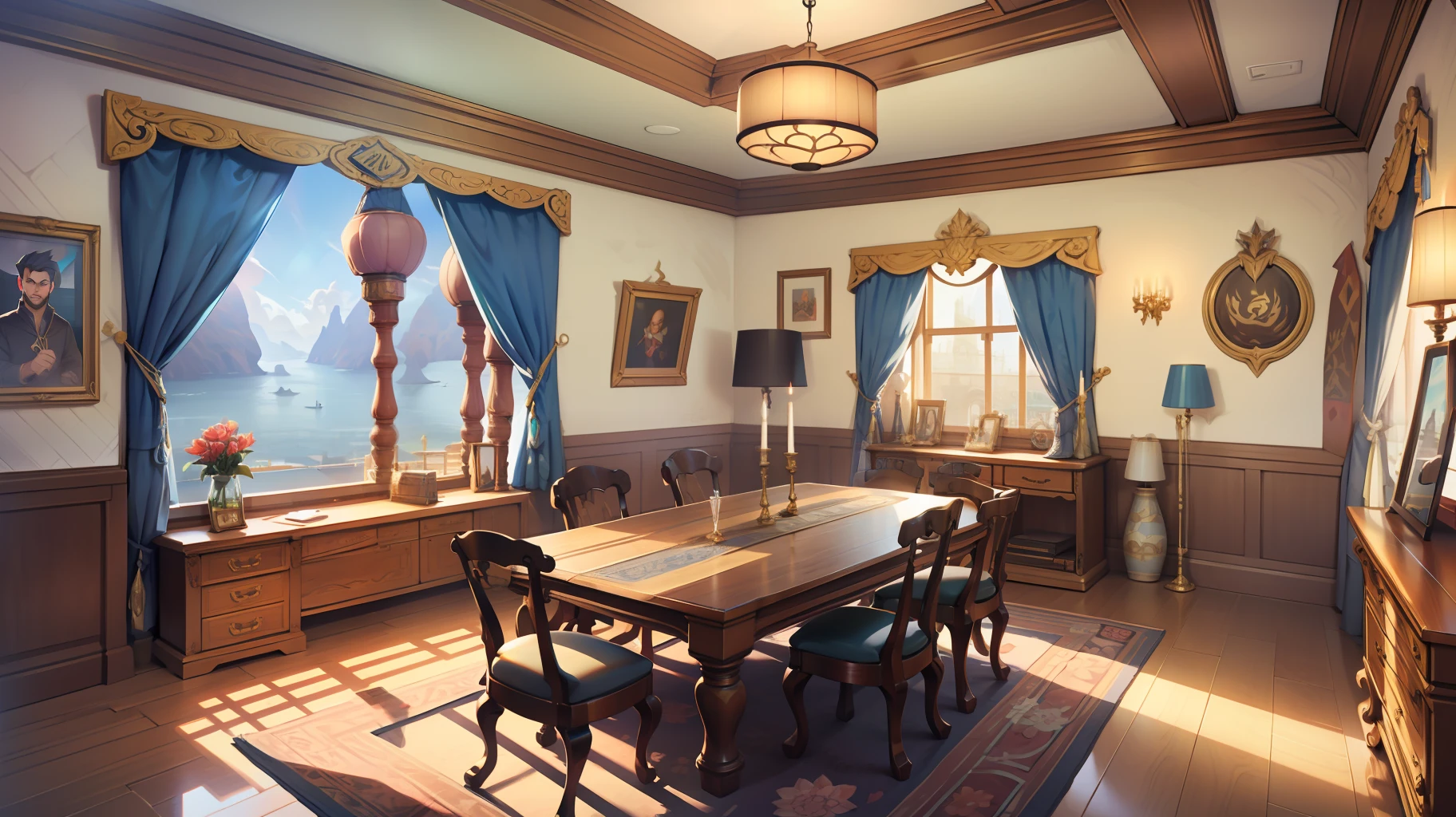 inside in room,cartoonish style,liveroom,in a panoramic view,gameicon,tmasterpiece,best qualtiy,超高分辨率,3Drenderingof,8K,