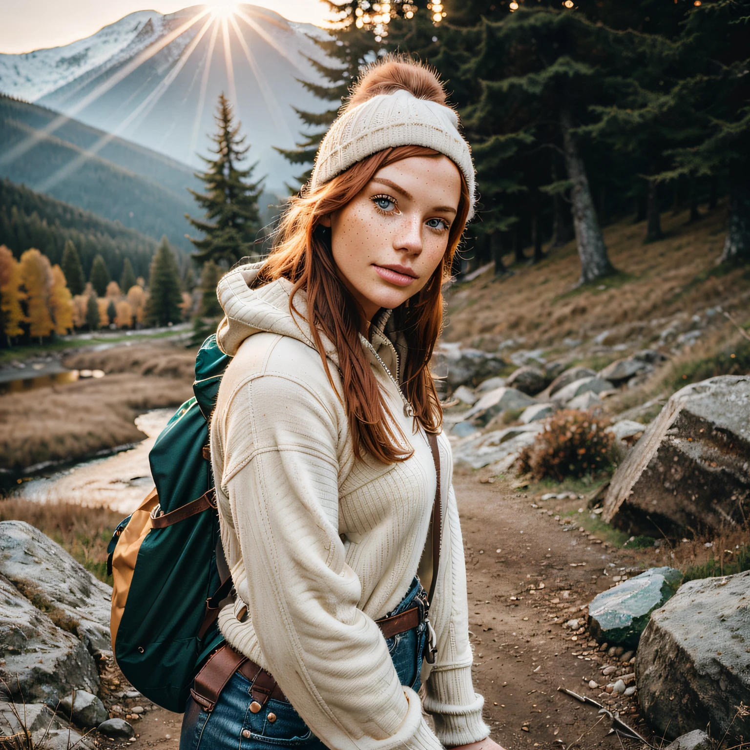 Kizi，Big Mountain，White hair，White clothes，The tree --auto